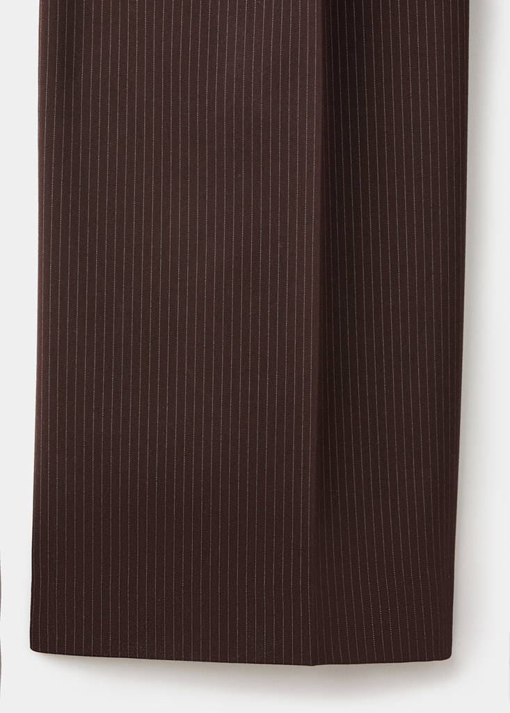 Pinstripe jumpsuit combination — Chocolate