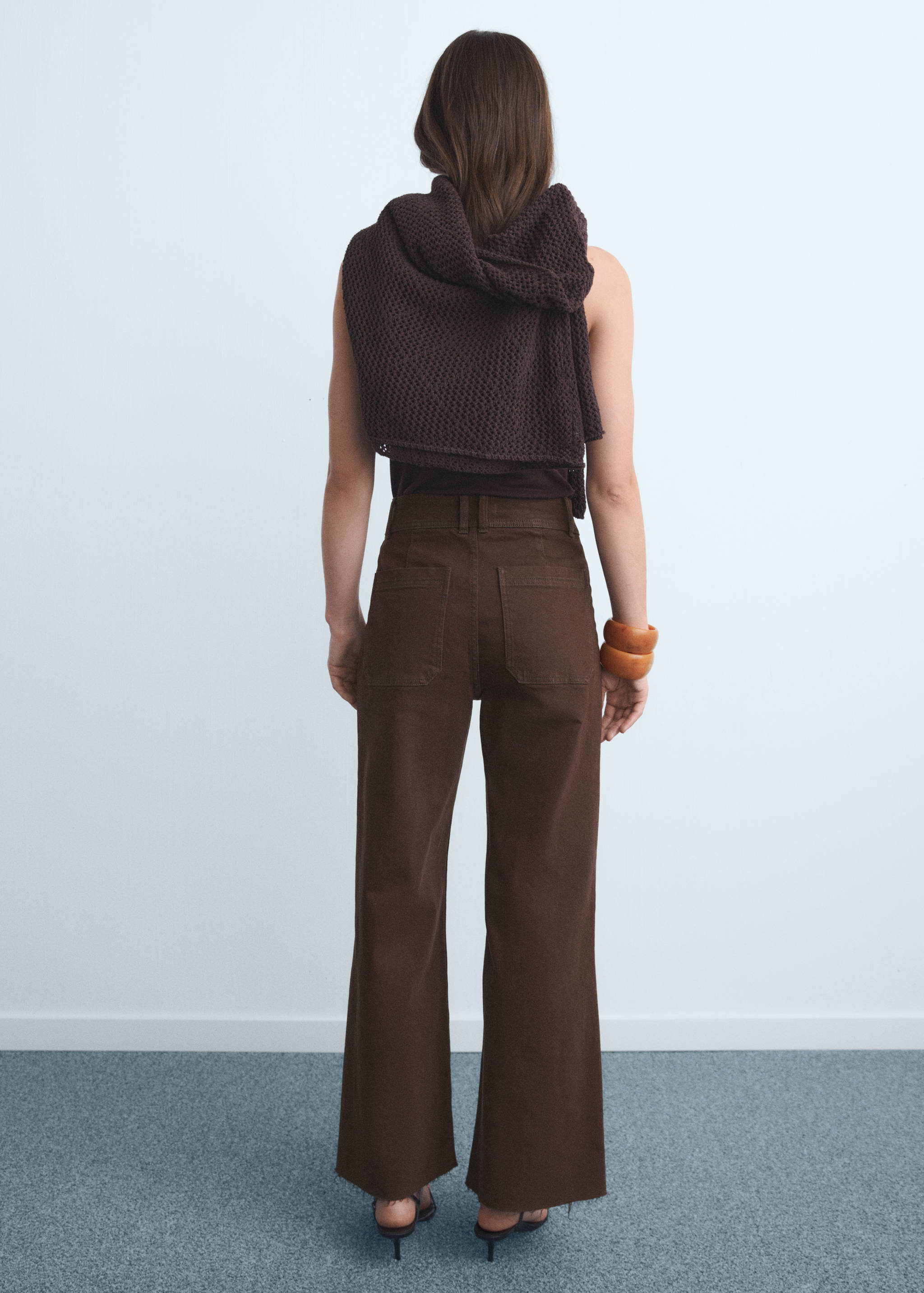 Catherin culotte fazonú, magas derekú farmernadrág - A cikk hátulja