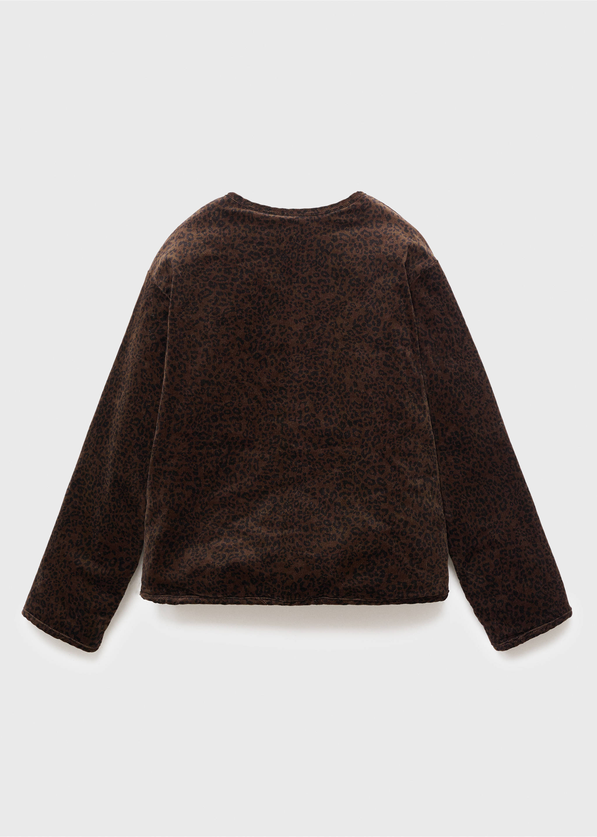 豹纹印花飞行员夹克 - null, 褐色. Ref: 17096350-00.