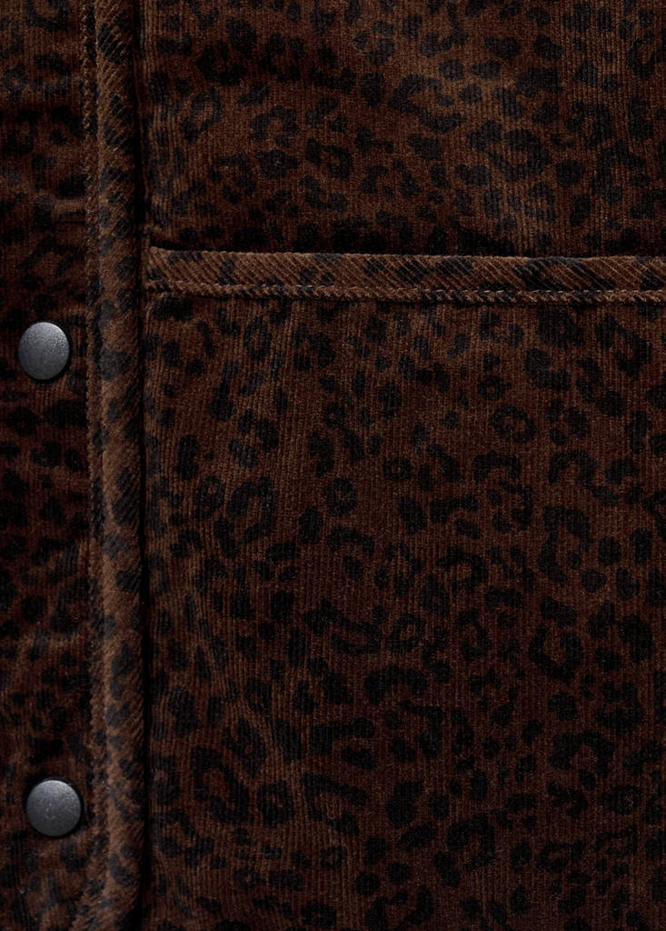 Leopard-print bomber jacket — Brown