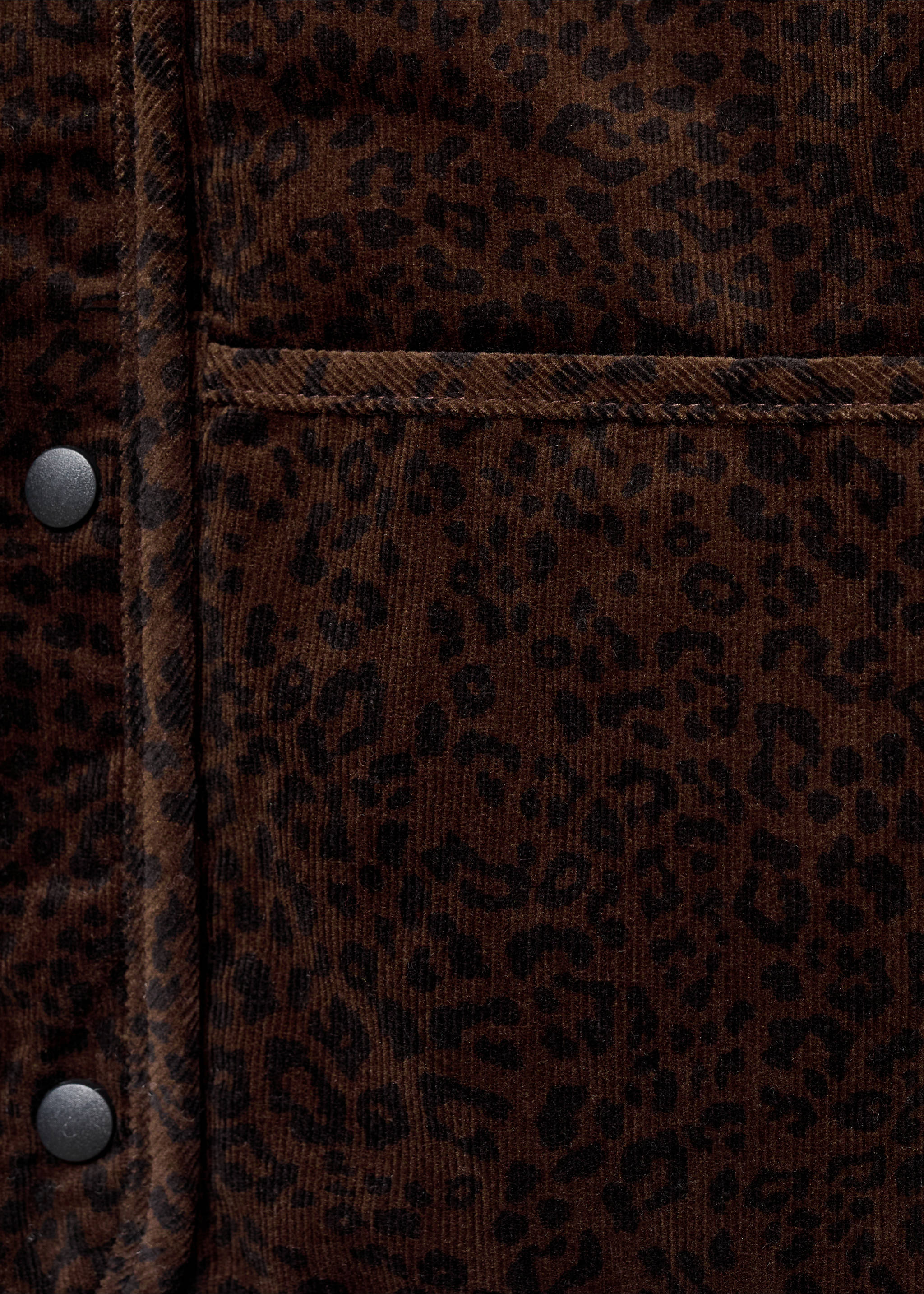 豹纹印花飞行员夹克 - null, 褐色. Ref: 17096350-00.