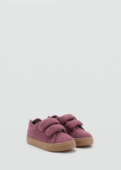 Velcro corduroy trainers — Strawberry 2