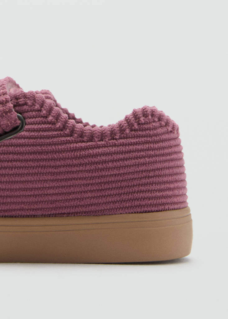 Velcro corduroy trainers — Strawberry
