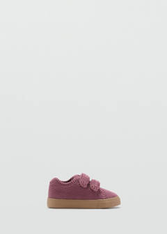 Velcro corduroy trainers — Strawberry 1