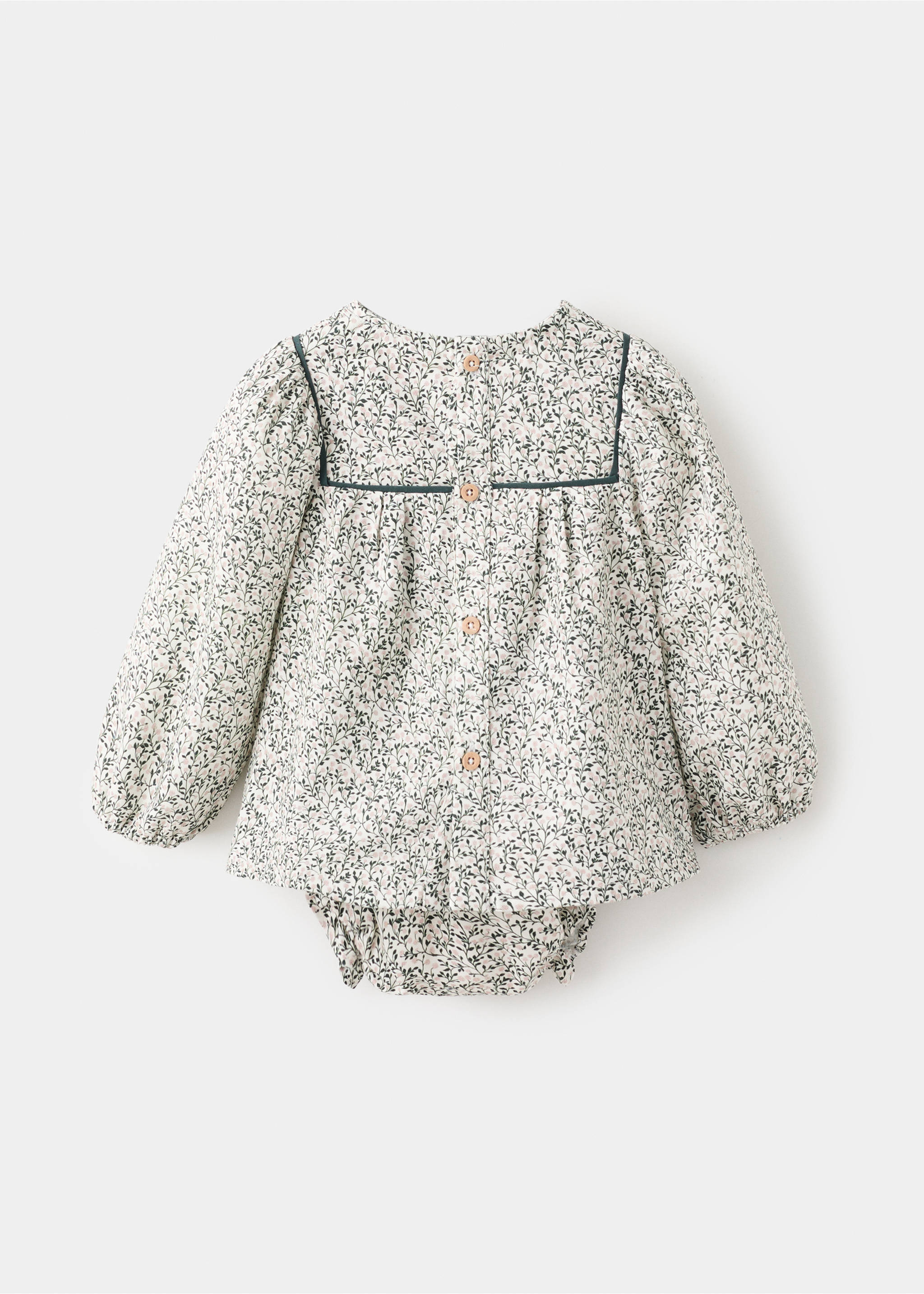 Floral dress and nappy cover - Reverse of the article, Off White. Ref: 17096352-00.