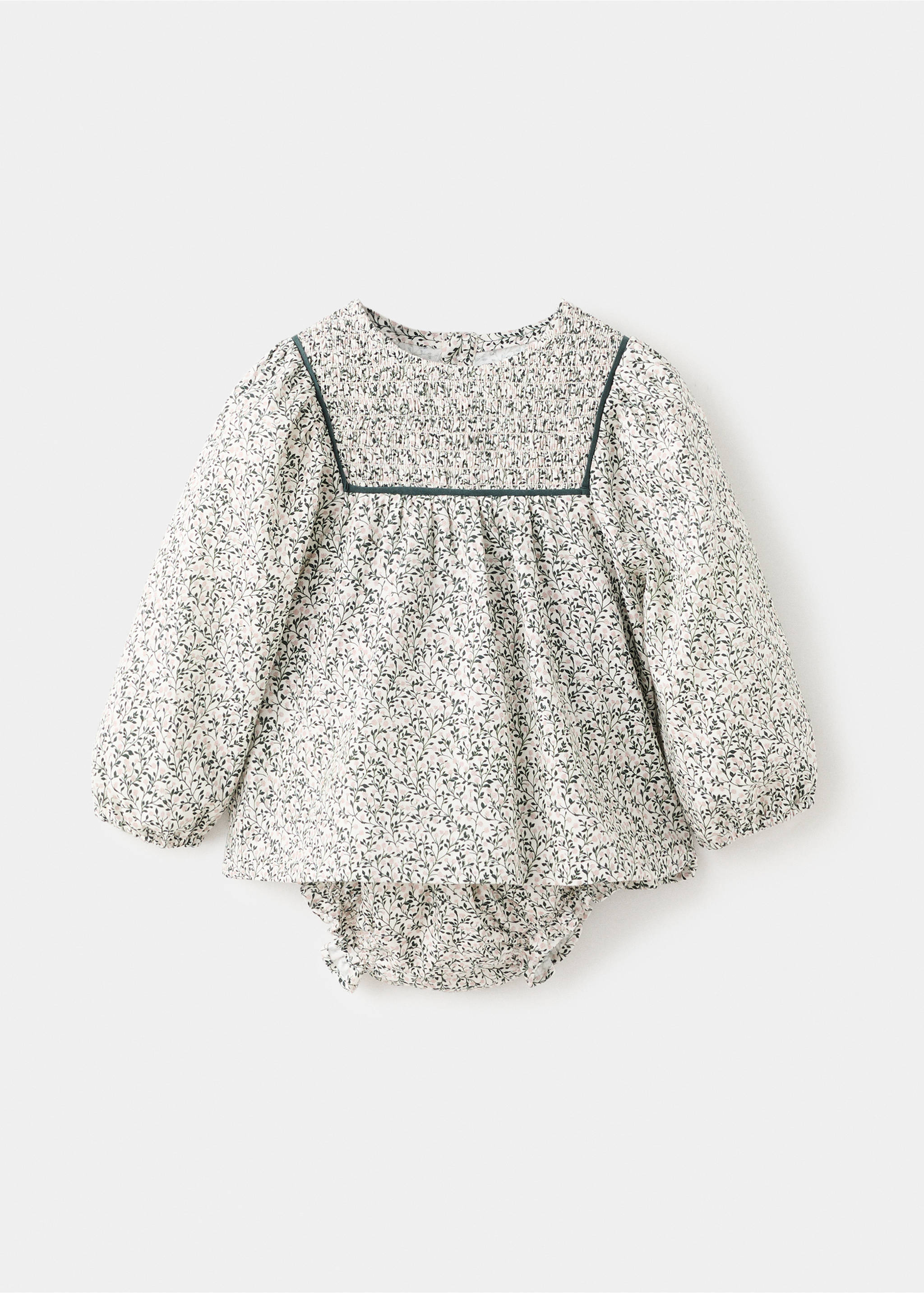 Floral dress and nappy cover - Article without model, Off White. Ref: 17096352-00.