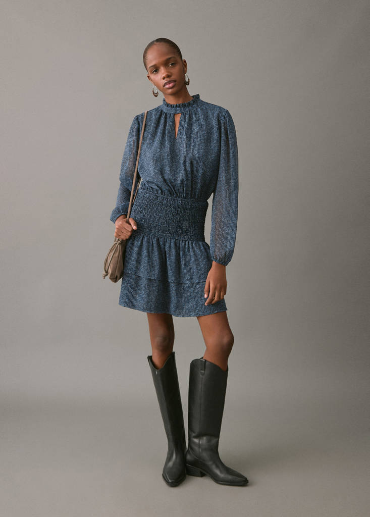 Ruffled dress — Blue
