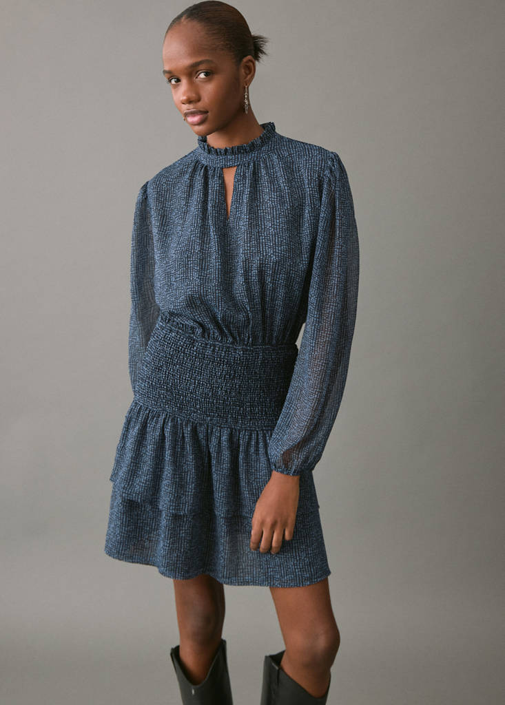 Ruffled dress — Blue