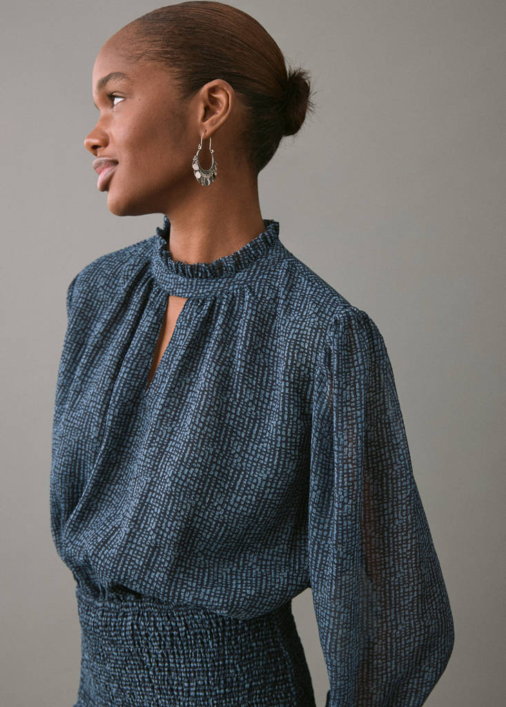 Ruffled dress — Blue