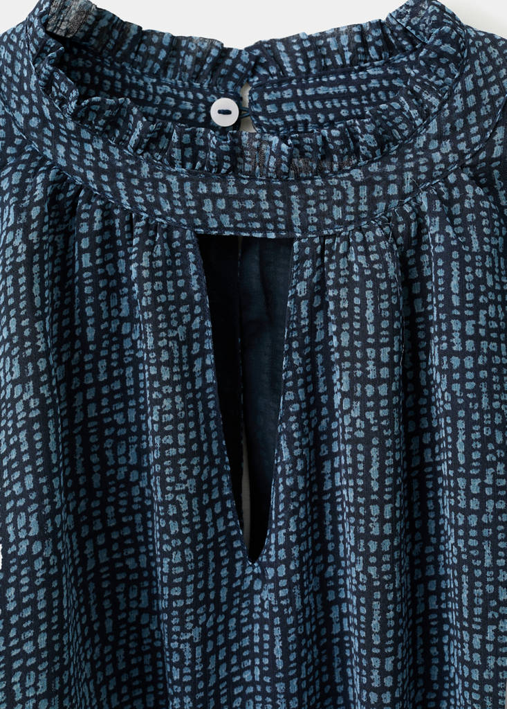 Ruffled dress — Blue