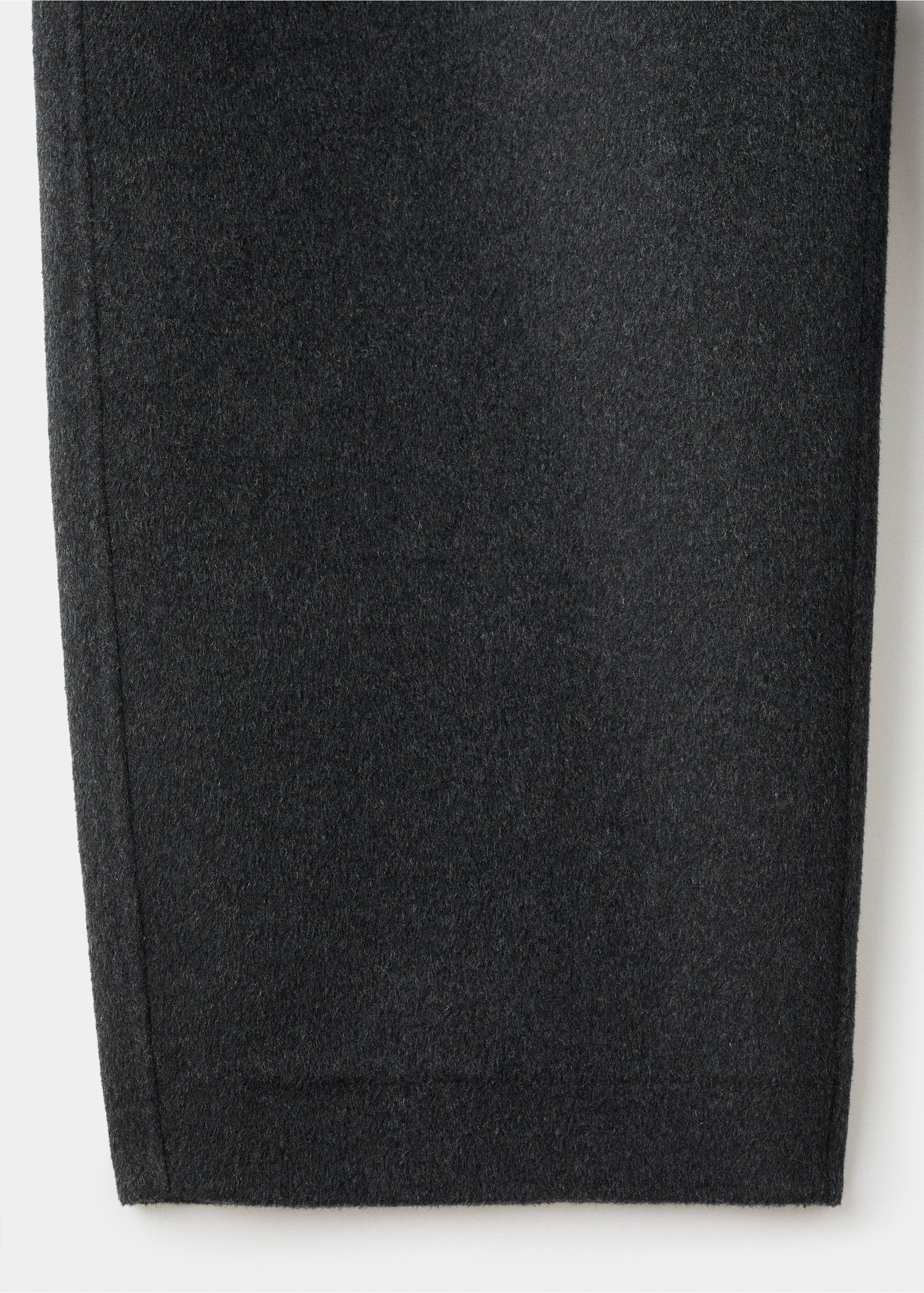 Wool balloon trousers - Details of the article 8, Grey. Ref: 17096355-00.