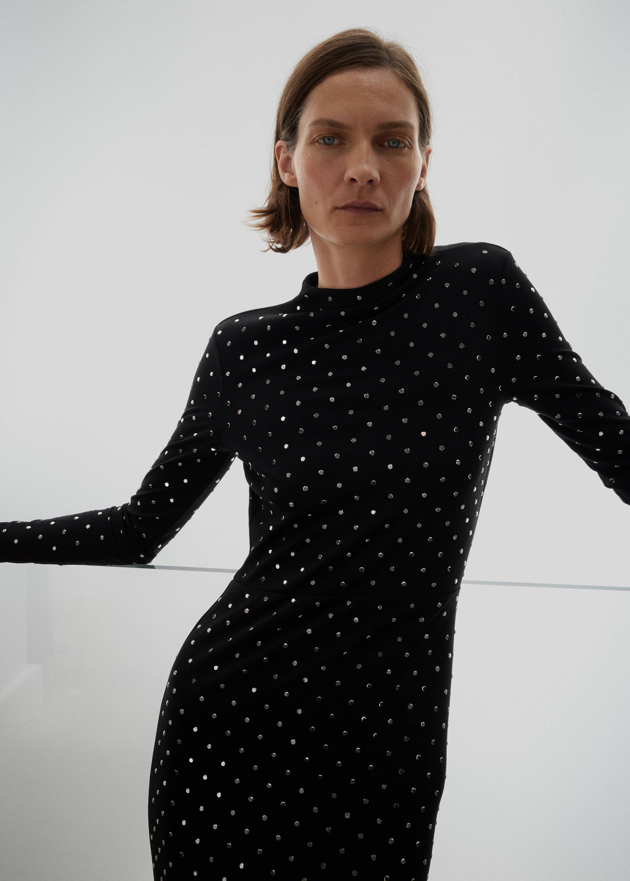 Crystal open-back dress - Medium plane