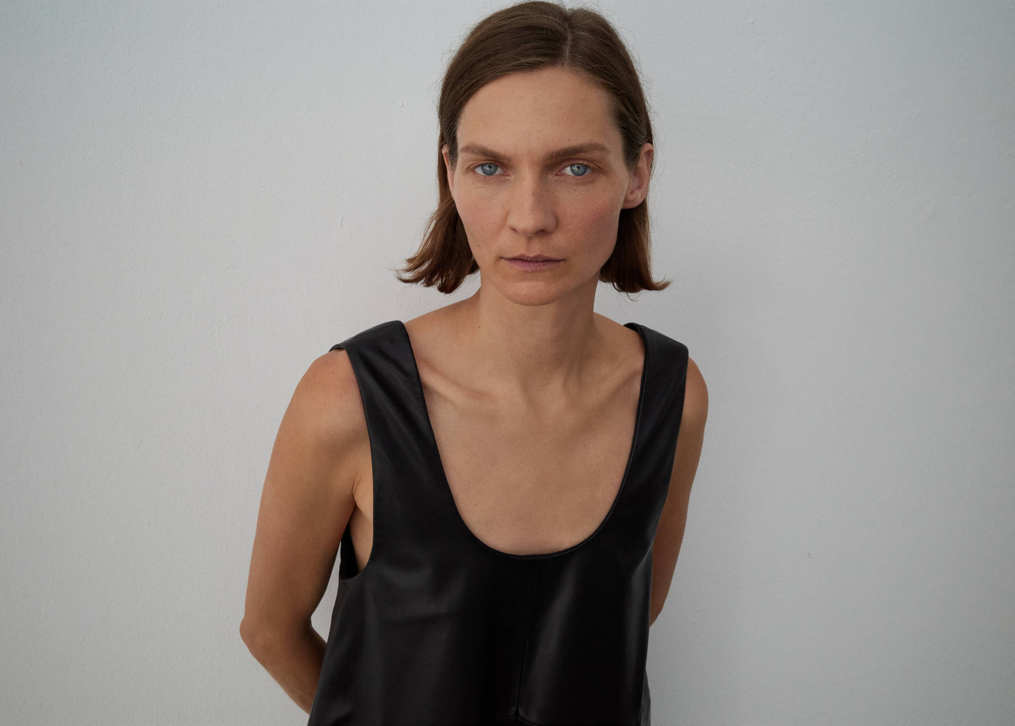 100% leather midi-dress - Panoramic plane