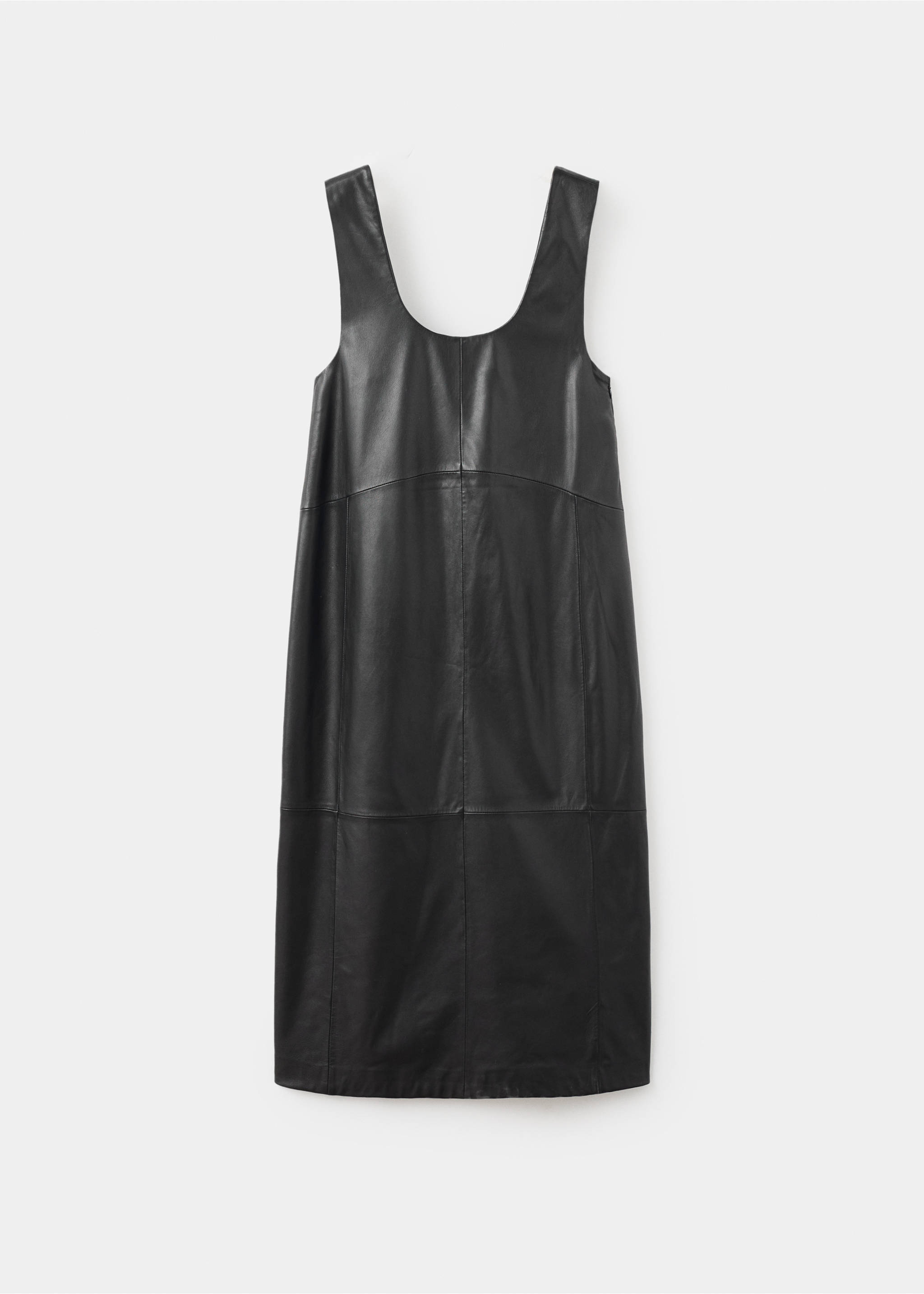 Robe midi 100 % cuir - Article sans modèle, Noir. Ref: 17096357-00.