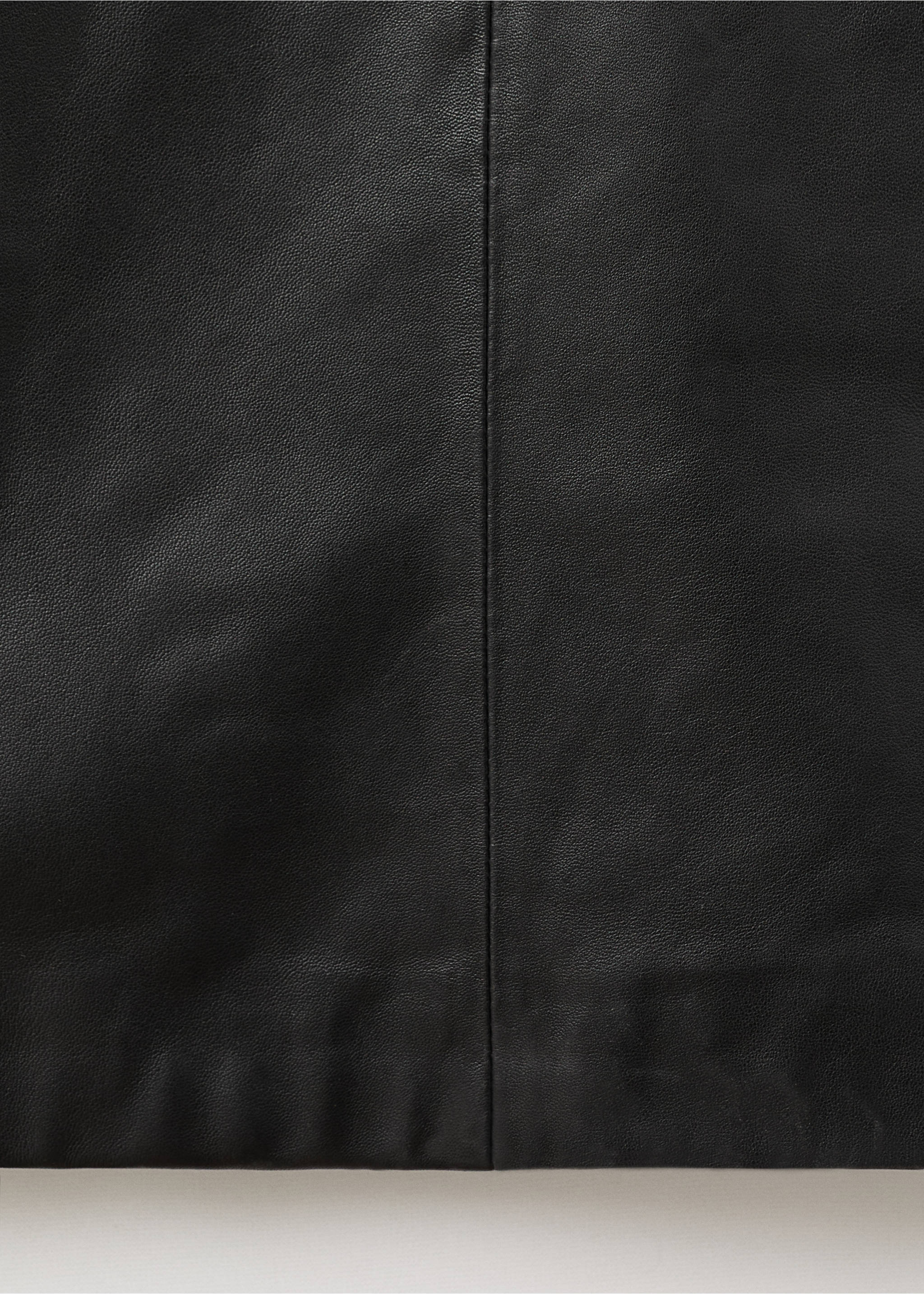 Robe midi 100 % cuir - Détail de l'article 8, Noir. Ref: 17096357-00.