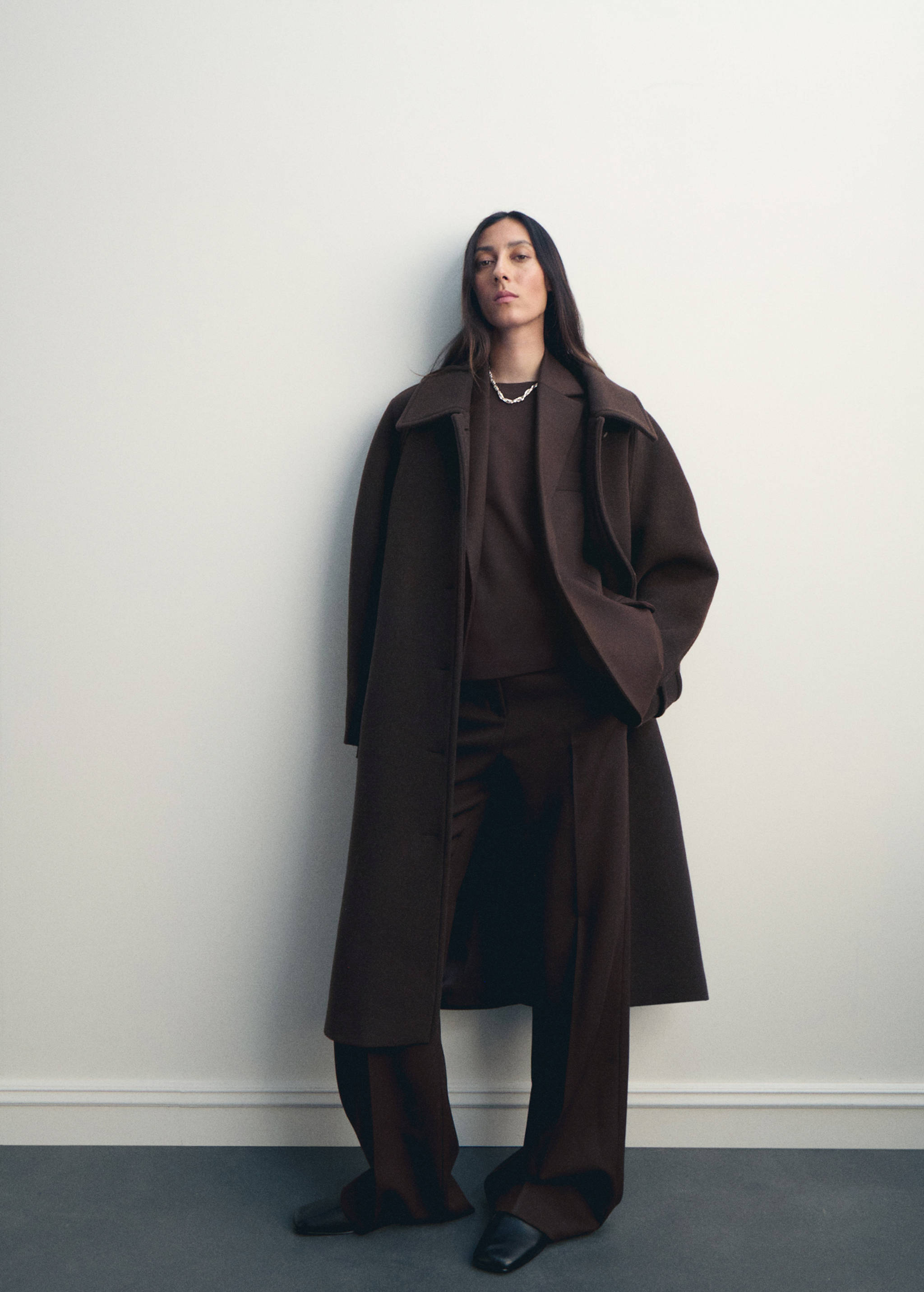 Παλτό μαλλί κουμπιά - Γενικό πλάνο