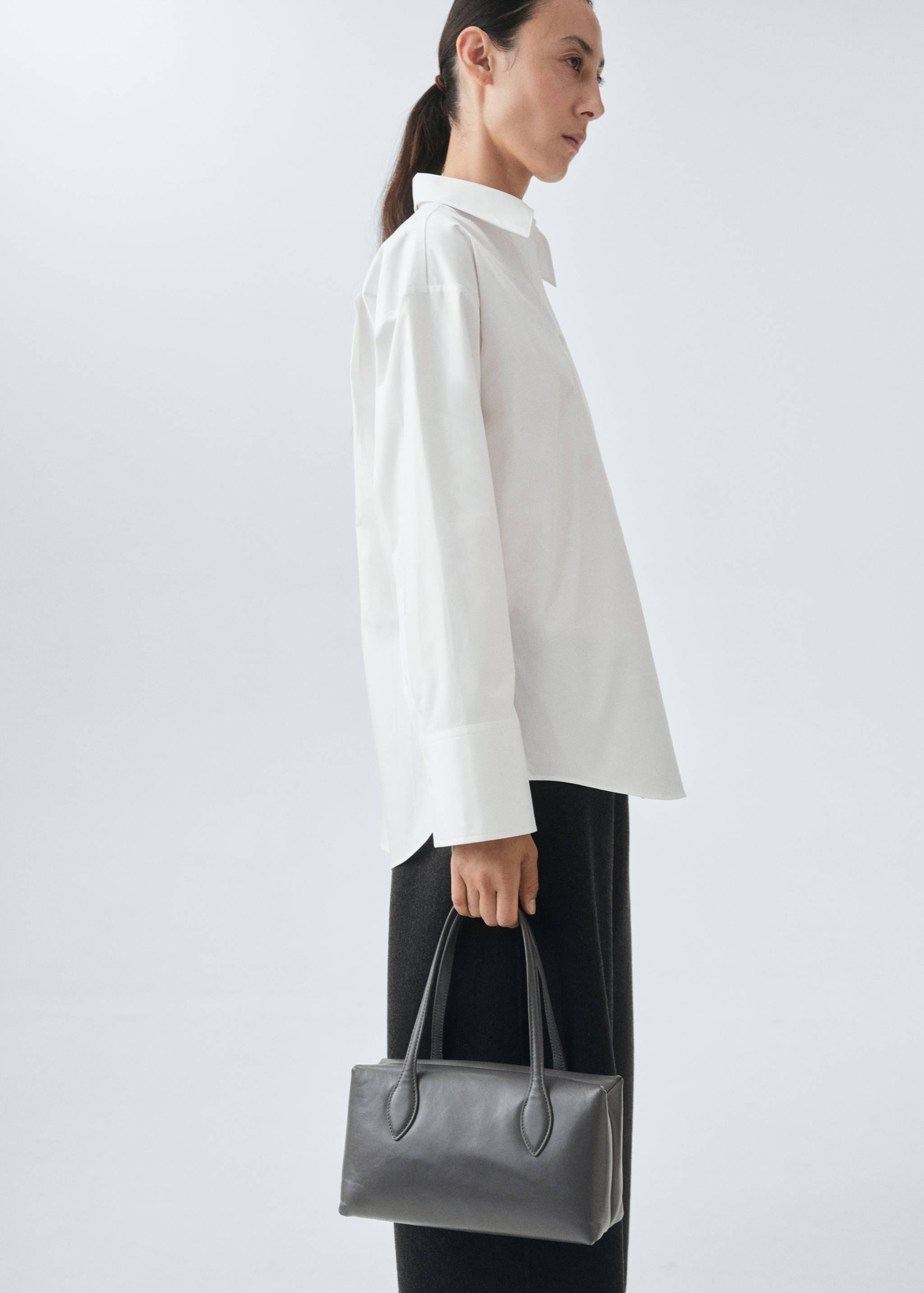 Oversize poplin shirt - Medium plane