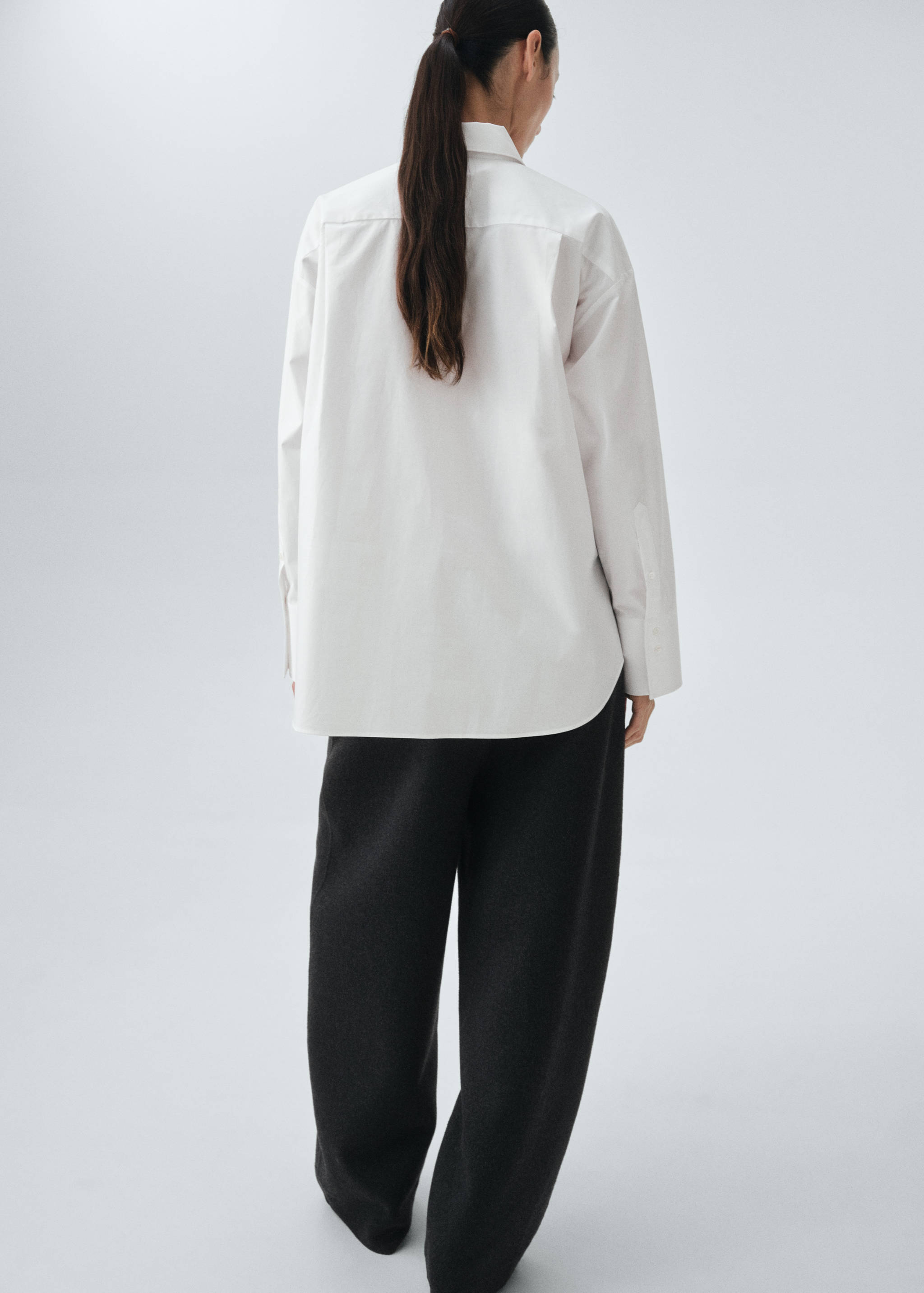 Oversize poplin shirt - Reverse of the article