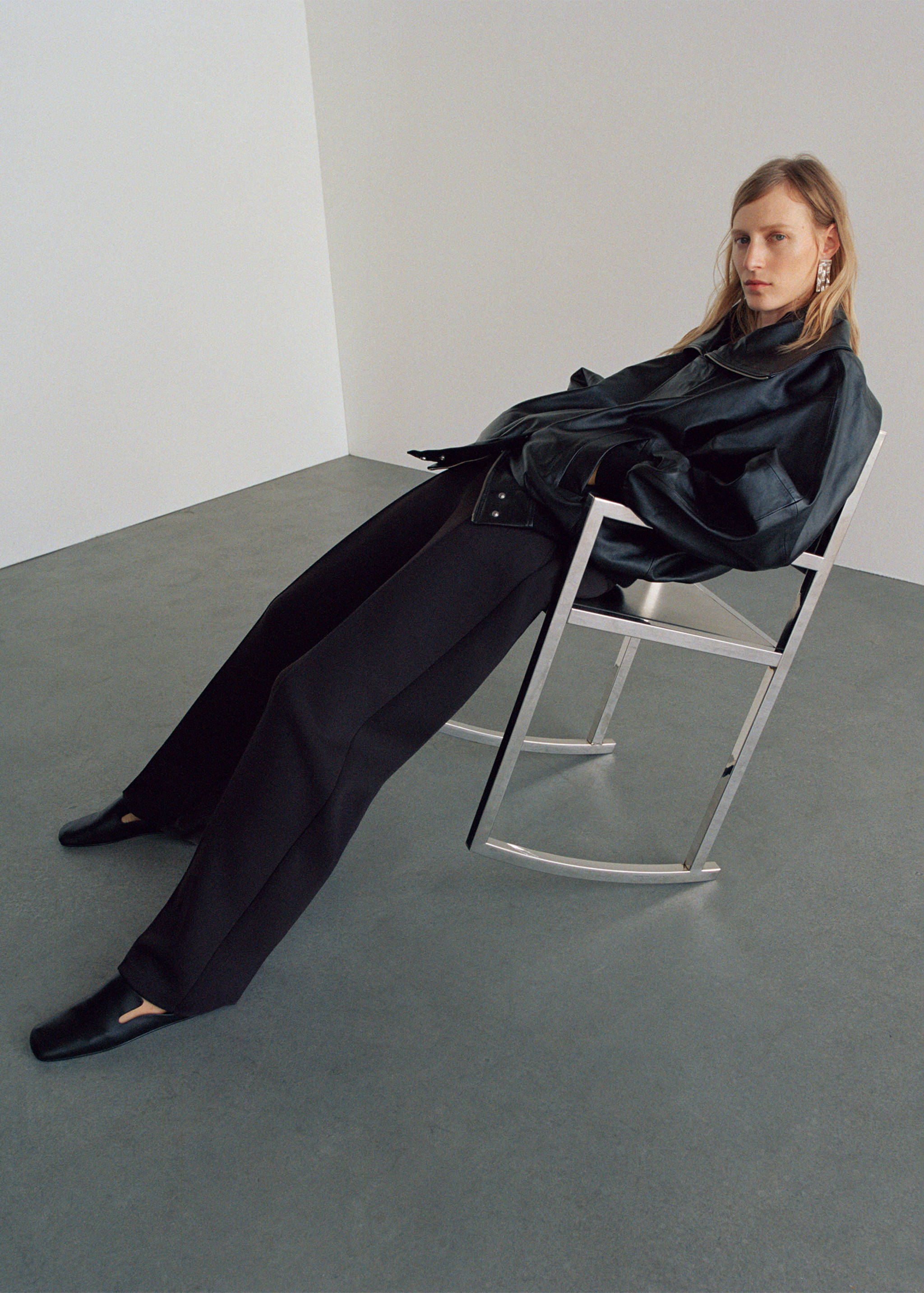 Veste 100 % cuir avec col revers - Détail de l'article 9