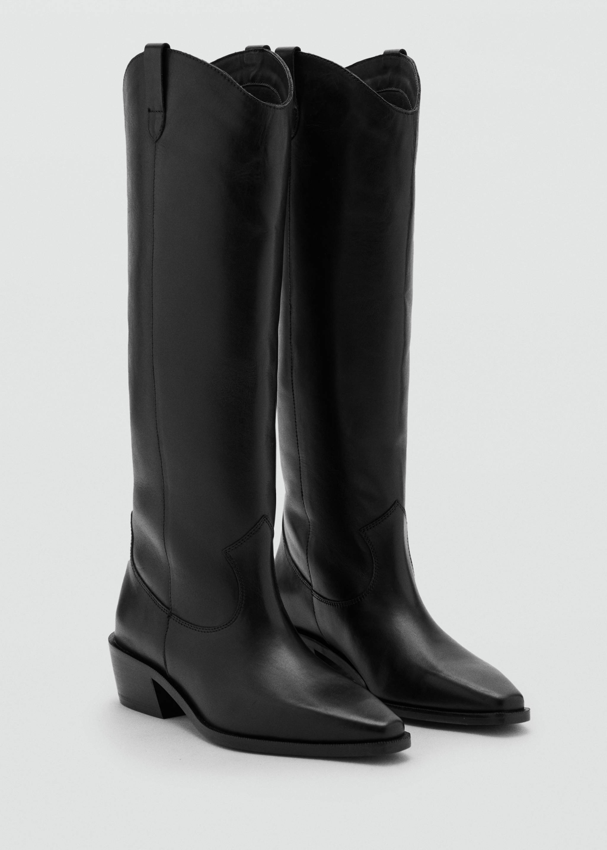 Leather high boots - Medium plane
