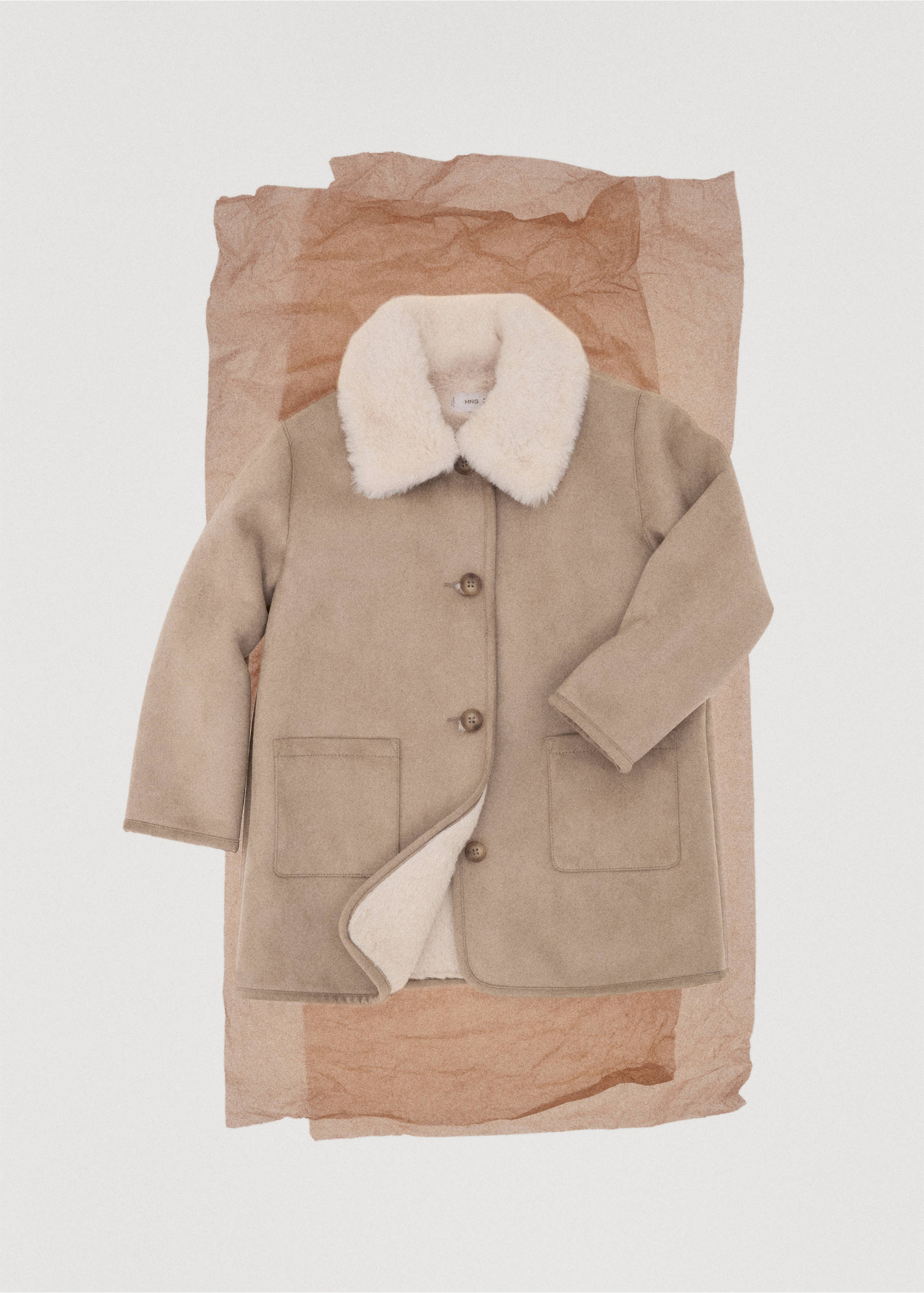 Abrigo doble faz largo - Detalle del artículo 7, Gris claro/pastel. Ref: 17096721-00.