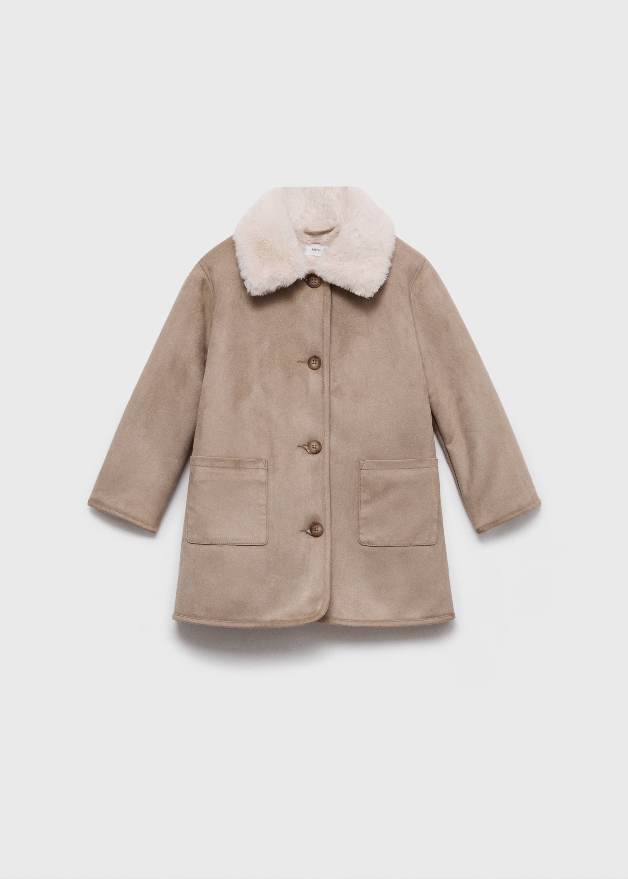 Long double-faced coat - Article without model, Light/Pastel Grey. Ref: 17096721-00.