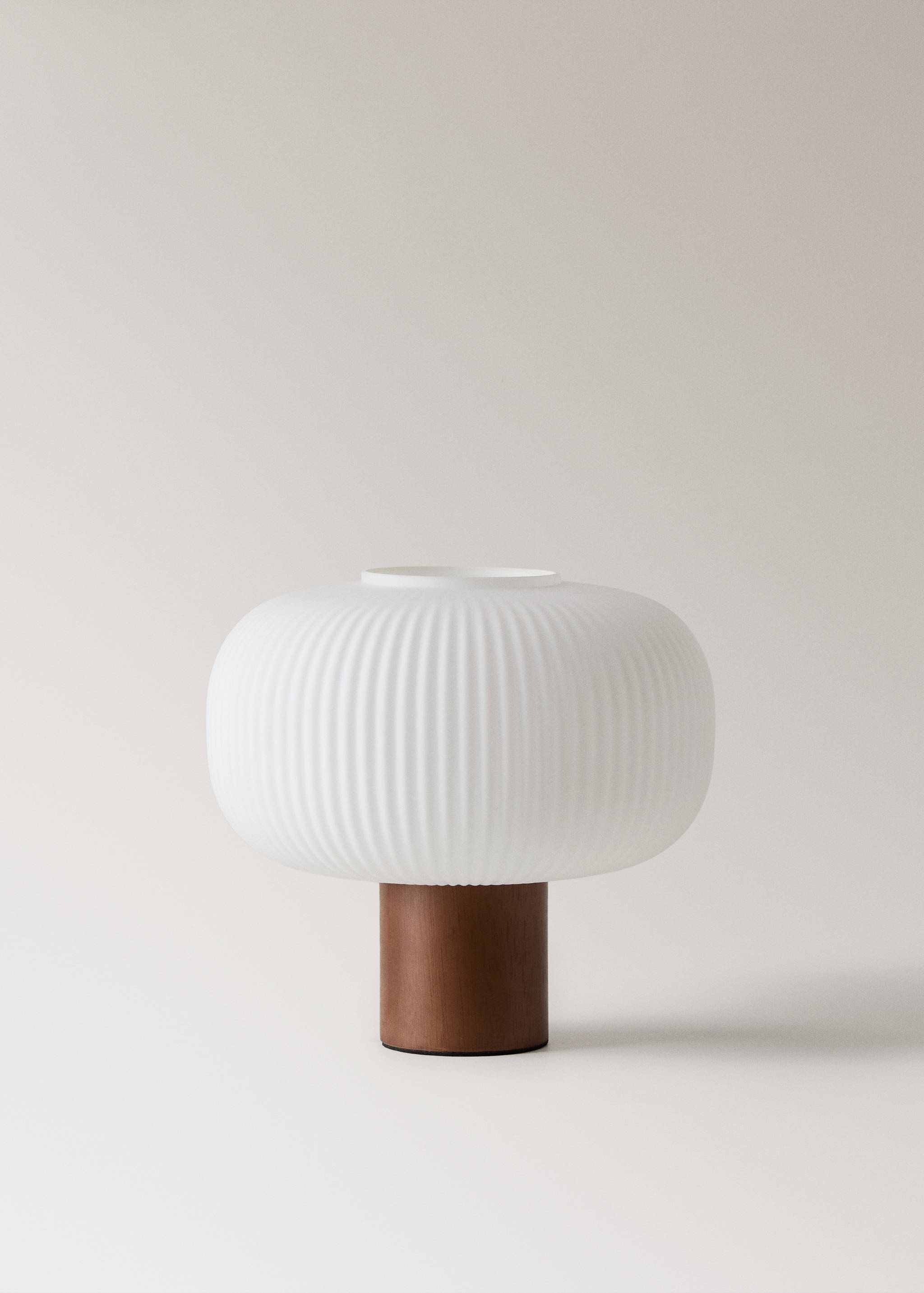 Wood and glass table lamp - Article without model