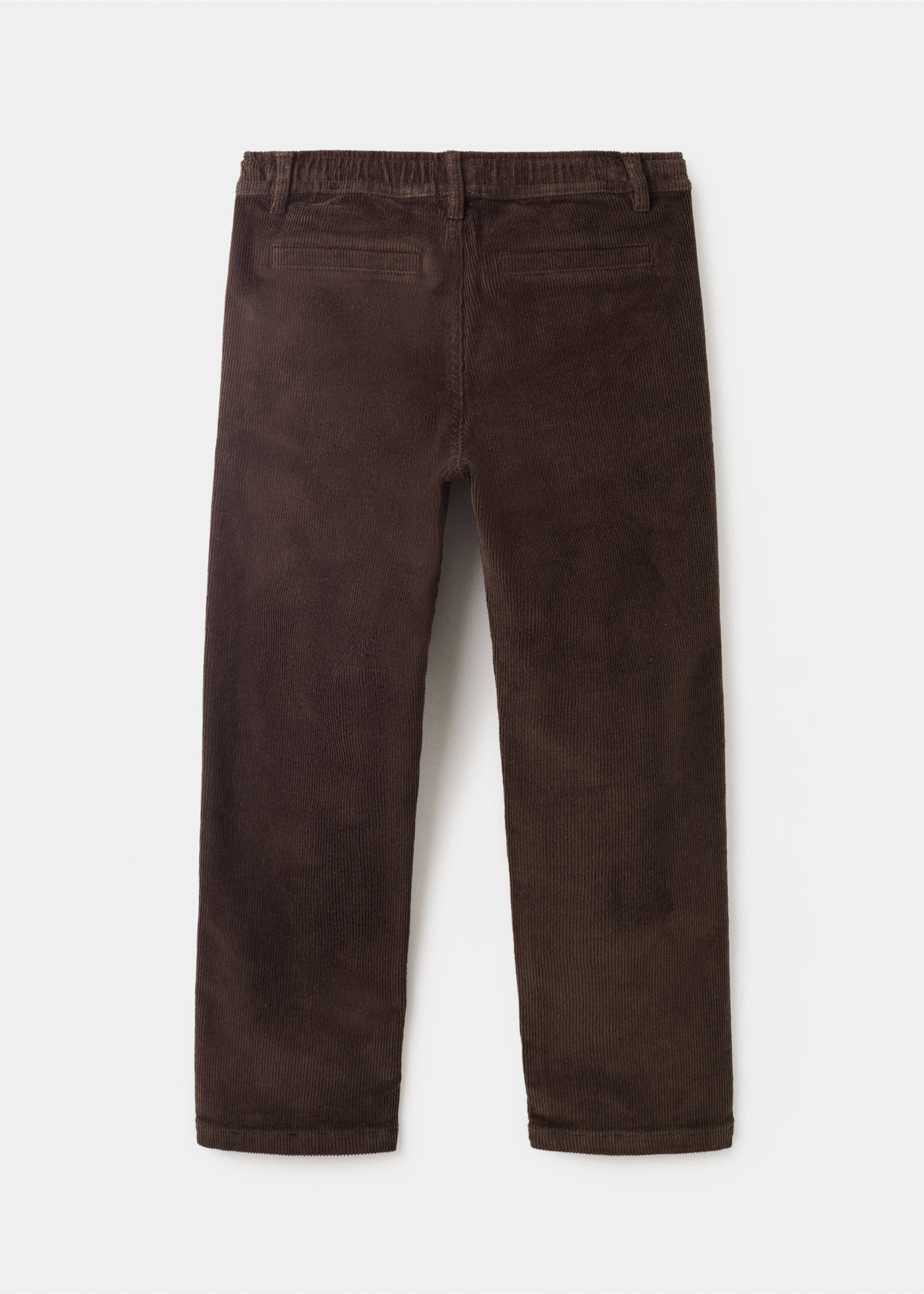 Straight-leg corduroy trousers - Reverse of the article, Brown. Ref: 17096725-00.