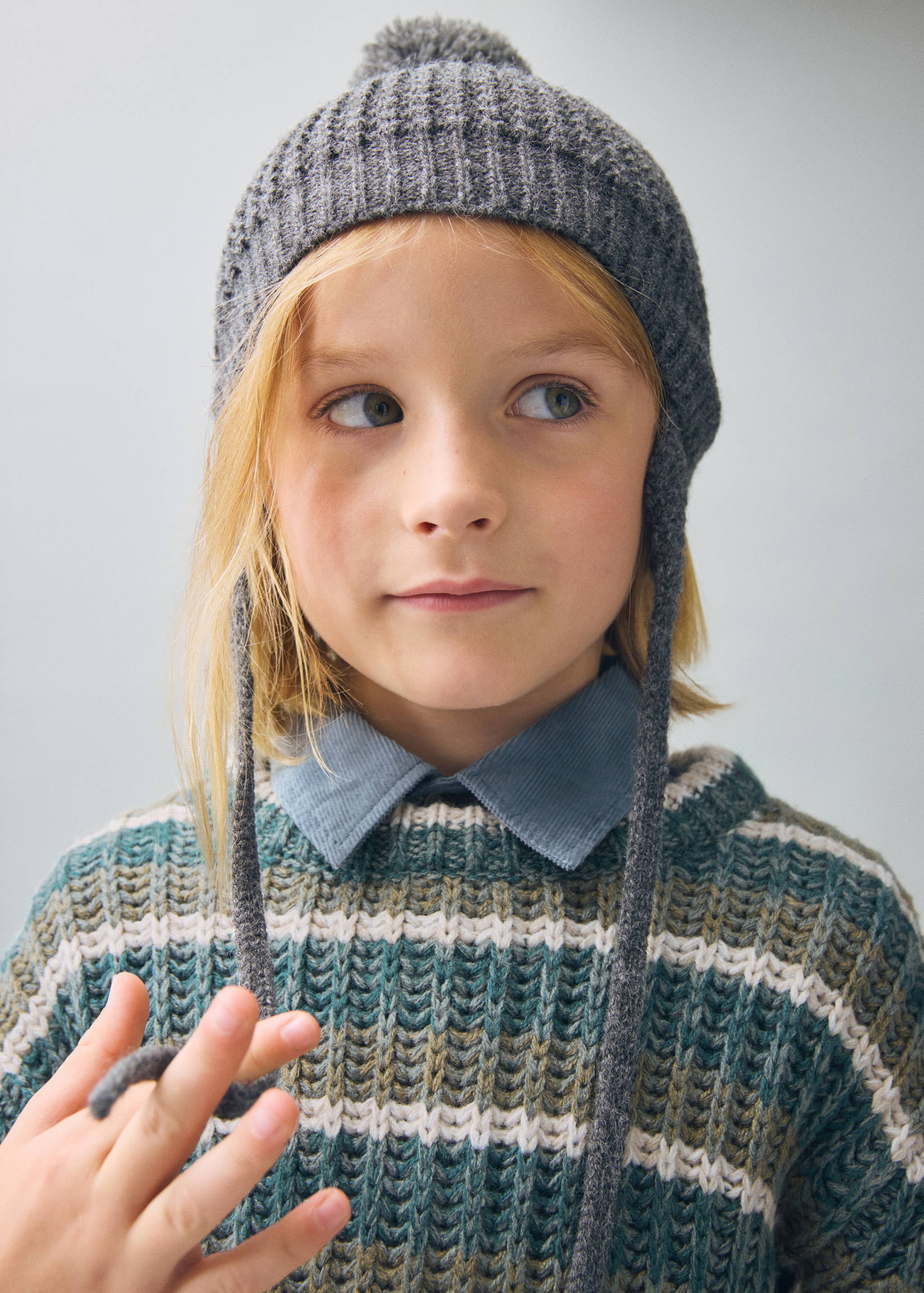 Sweter dzianinowy w paski - Szczegóły artykułu 1