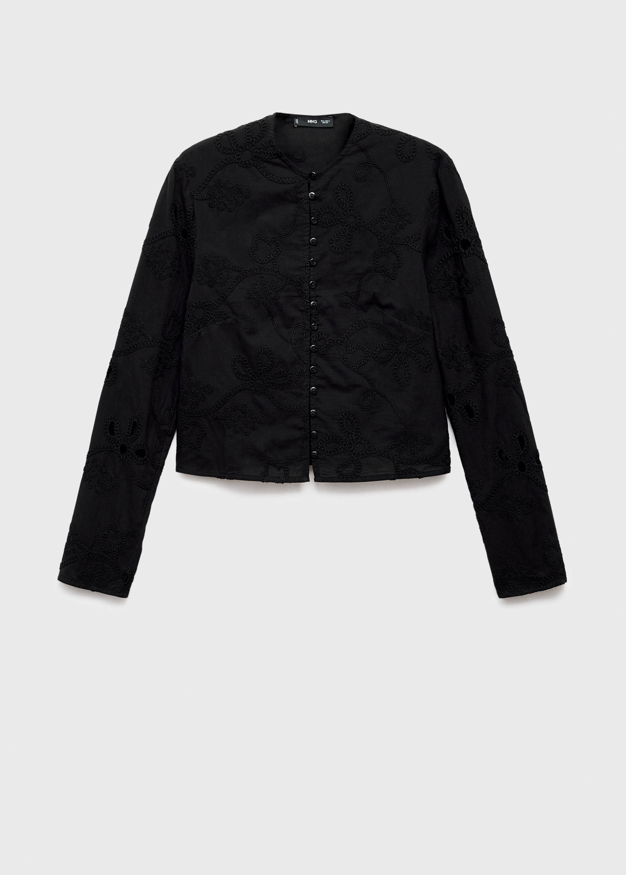 Embroidered blouse with buttons - Article without model