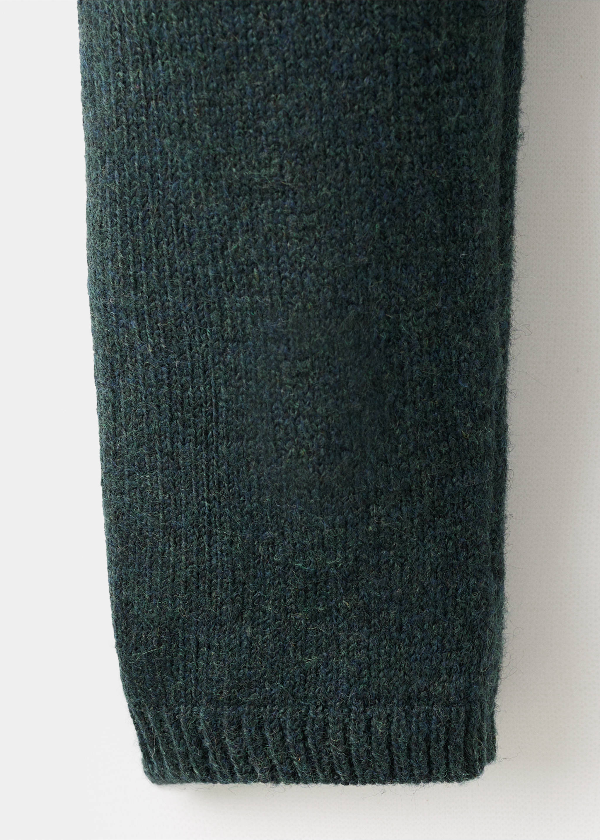 Knitted leggings - Details of the article 0, Dark Green. Ref: 17096736-00.