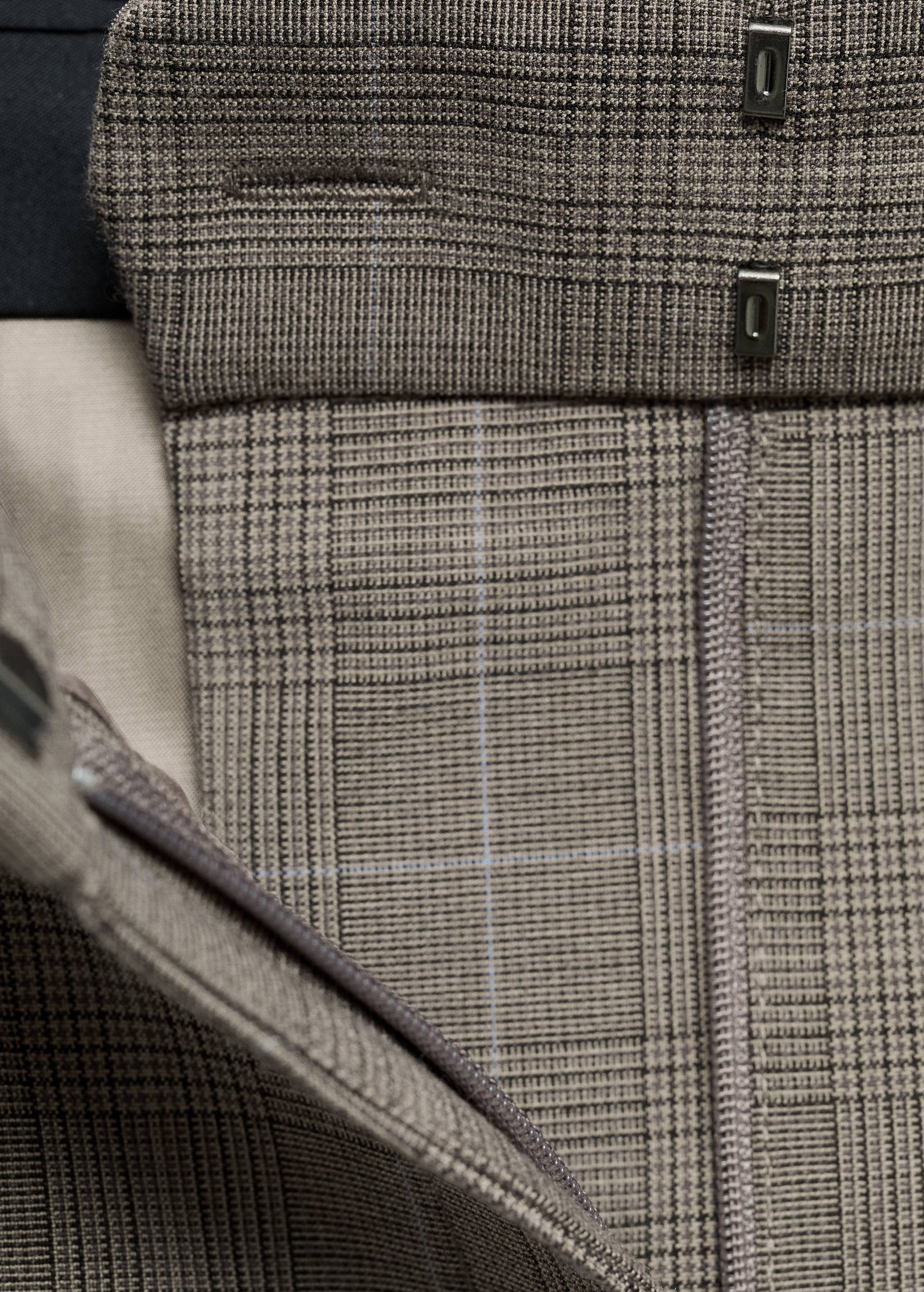 Wide leg check suit trousers - Details of the article 8