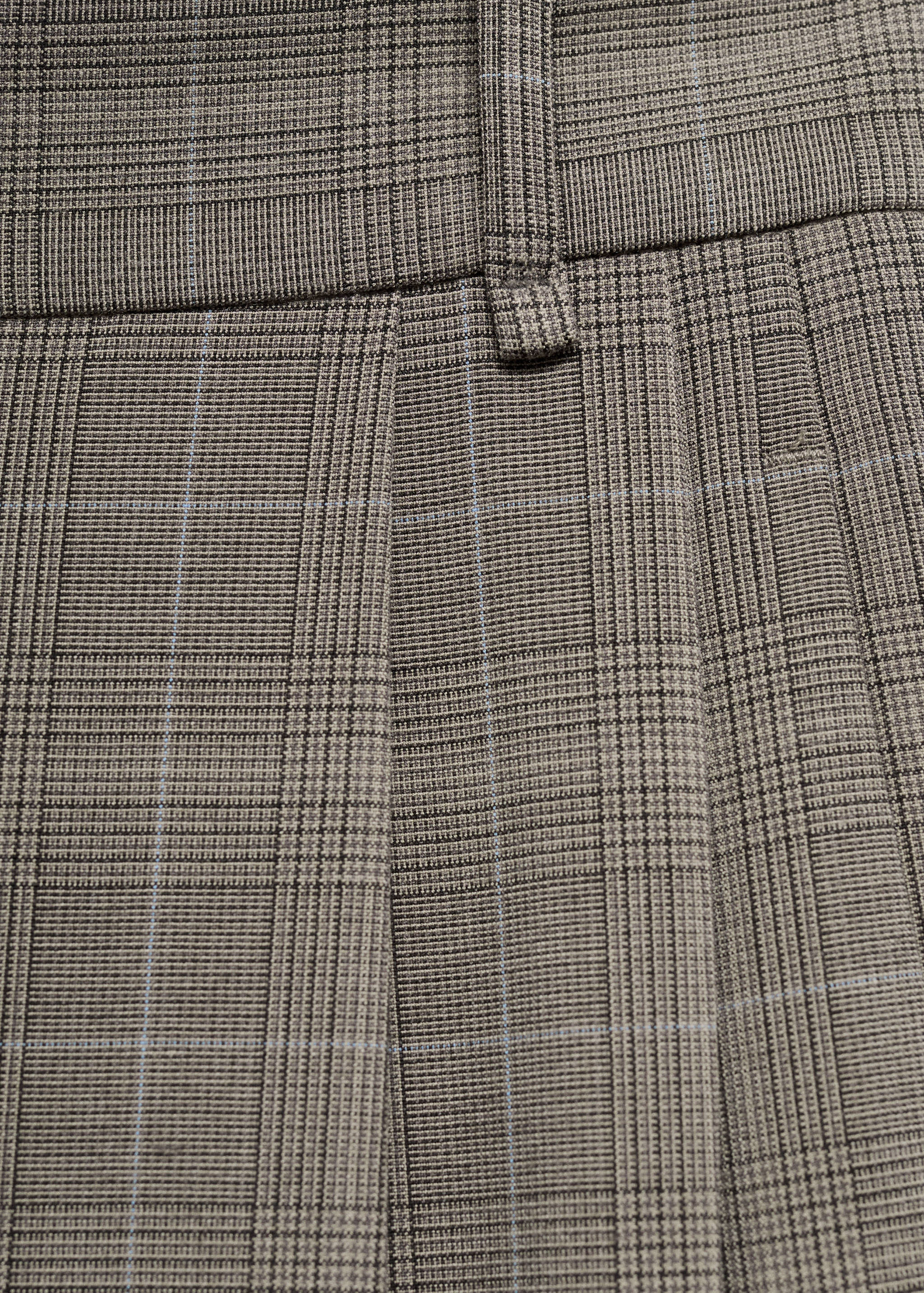 Wide leg check suit trousers - Details of the article 0