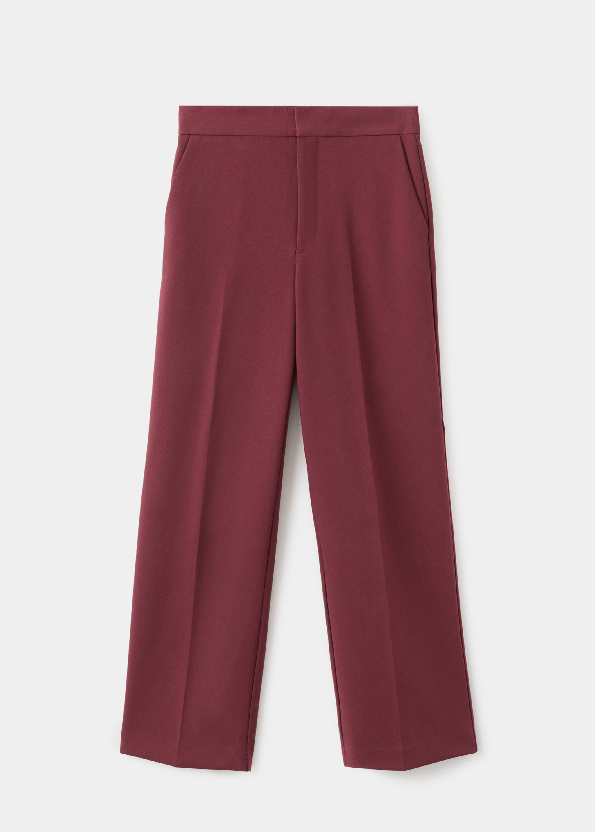 سروال مستقيم عالي الخصر - منتج دون نموذج