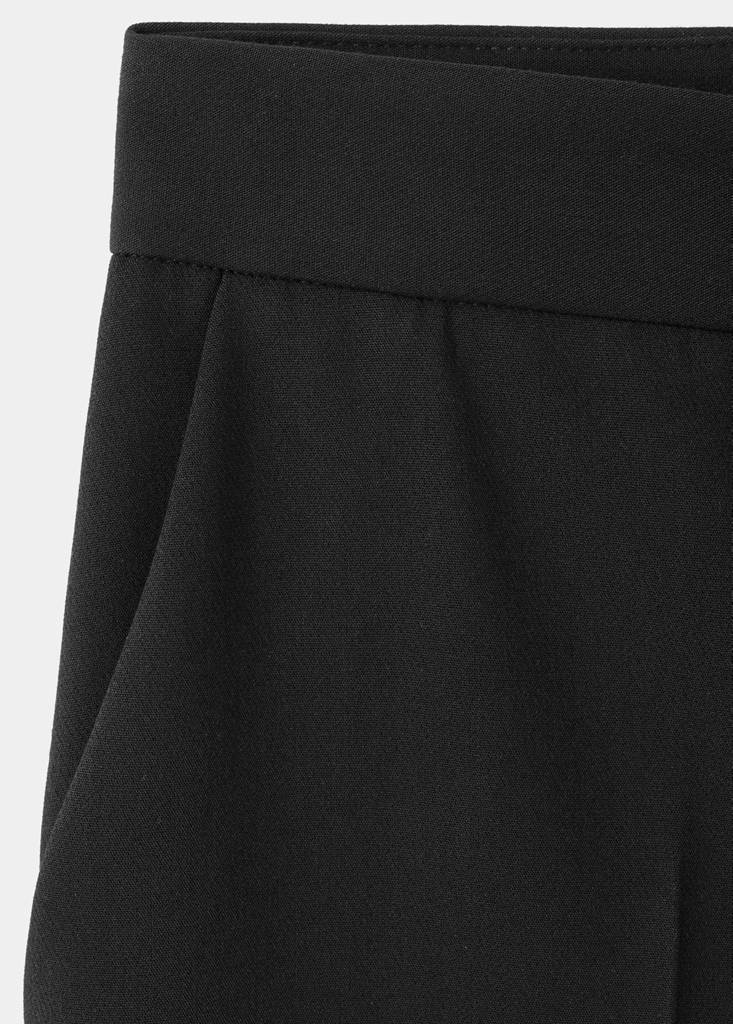 High-waist straight trousers — Black