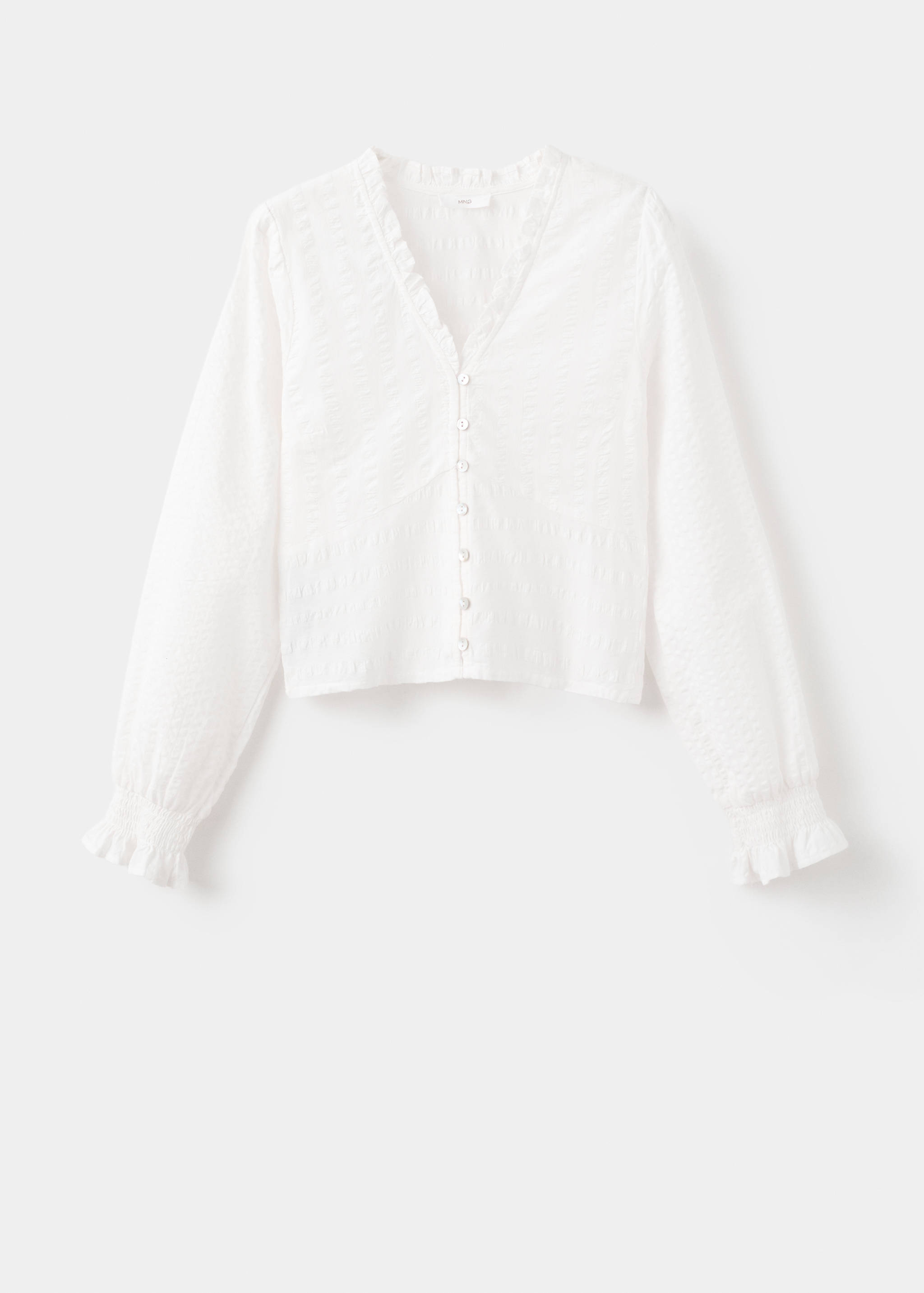 Textured cotton blouse - Article without model