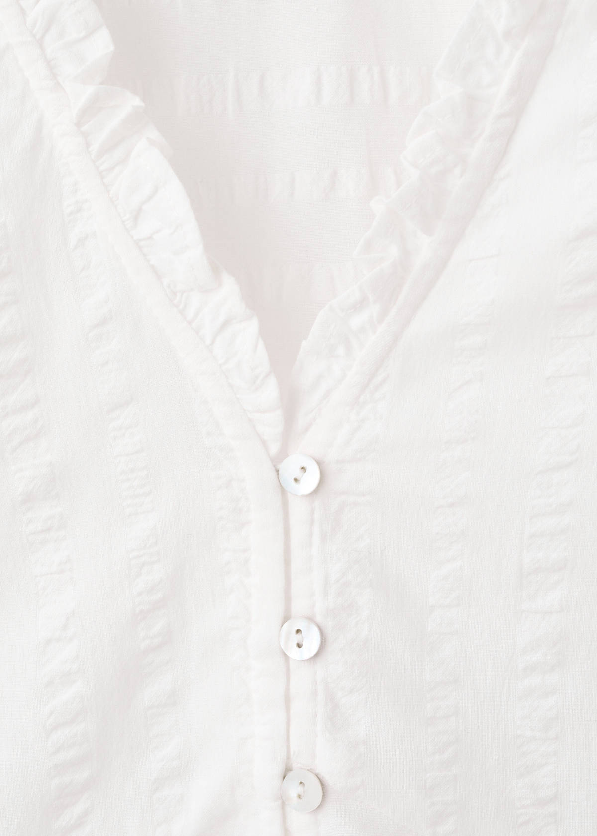 Textured cotton blouse — Off White