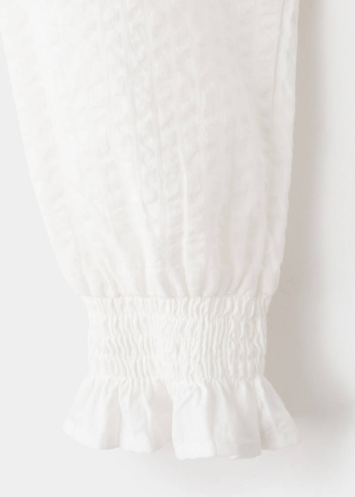 Textured cotton blouse — Off White