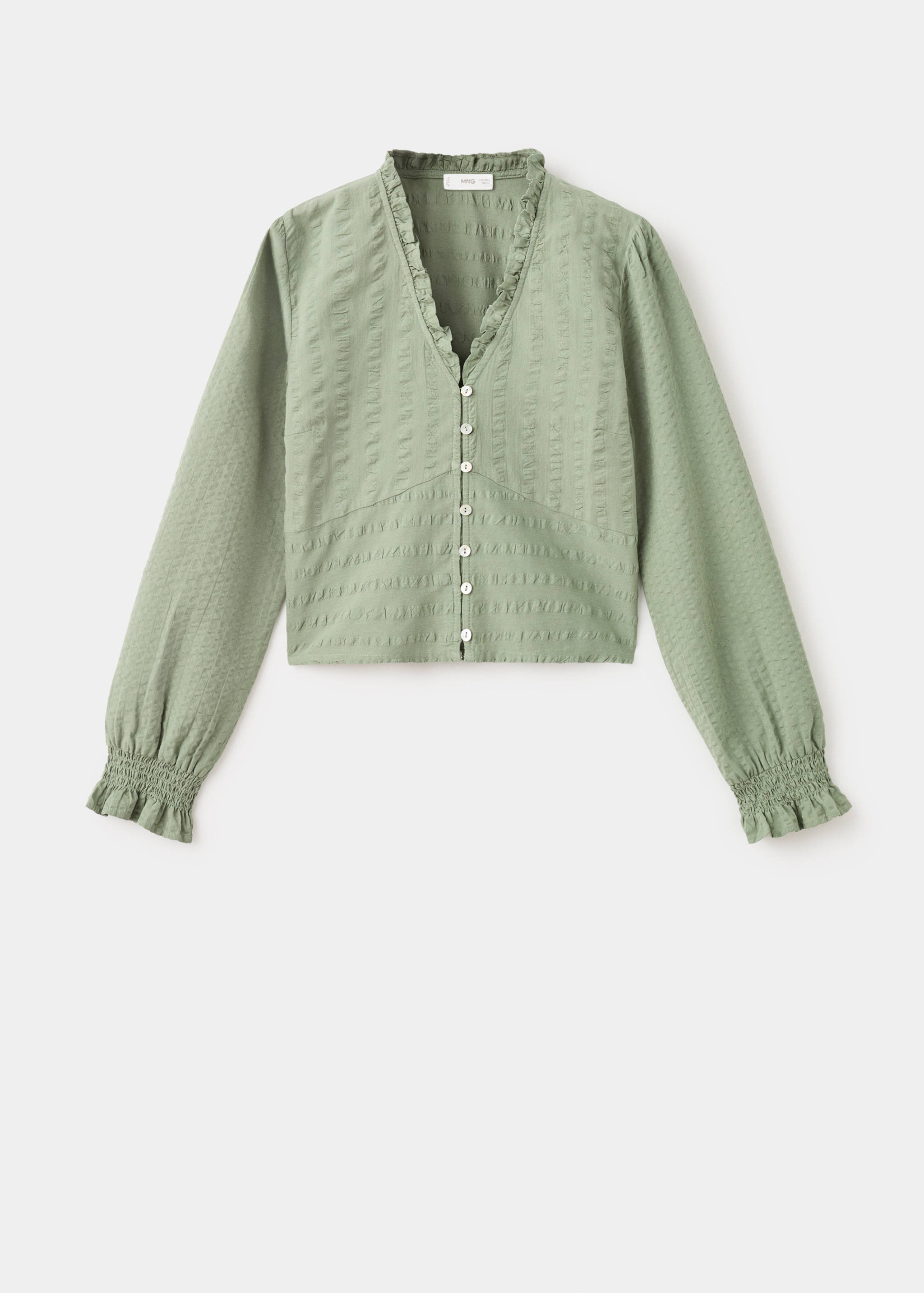 Textured cotton blouse - Article without model