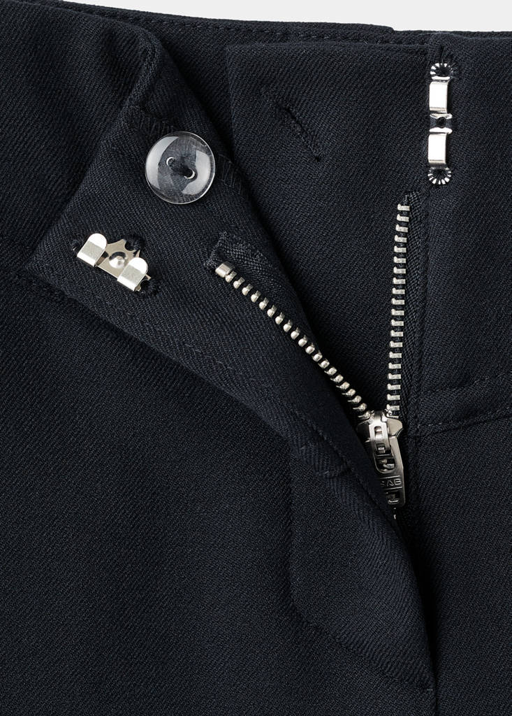 Low-waist studded trousers — Navy