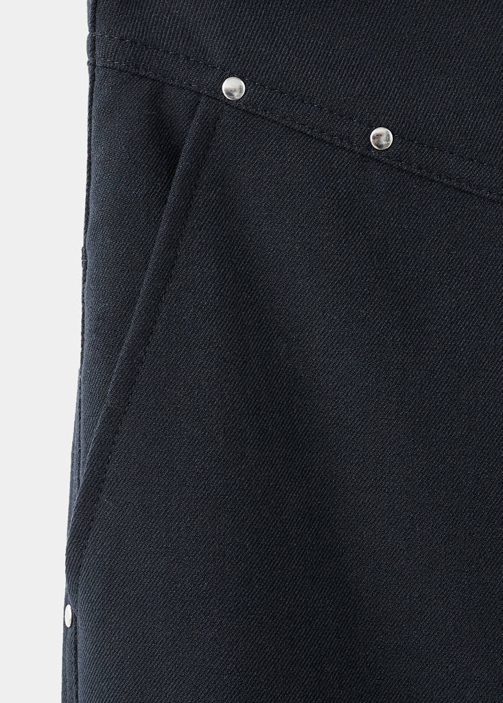 Low-waist studded trousers — Navy