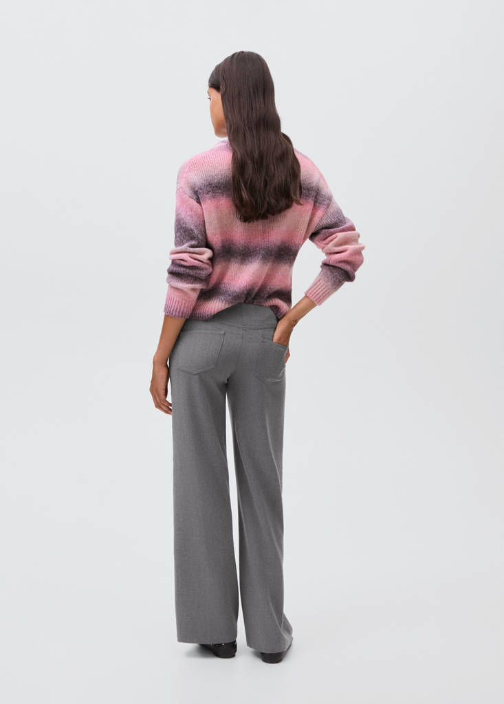 Low-waist studded trousers — Grey
