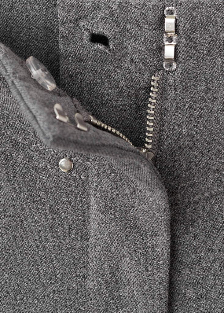 Low-waist studded trousers — Grey