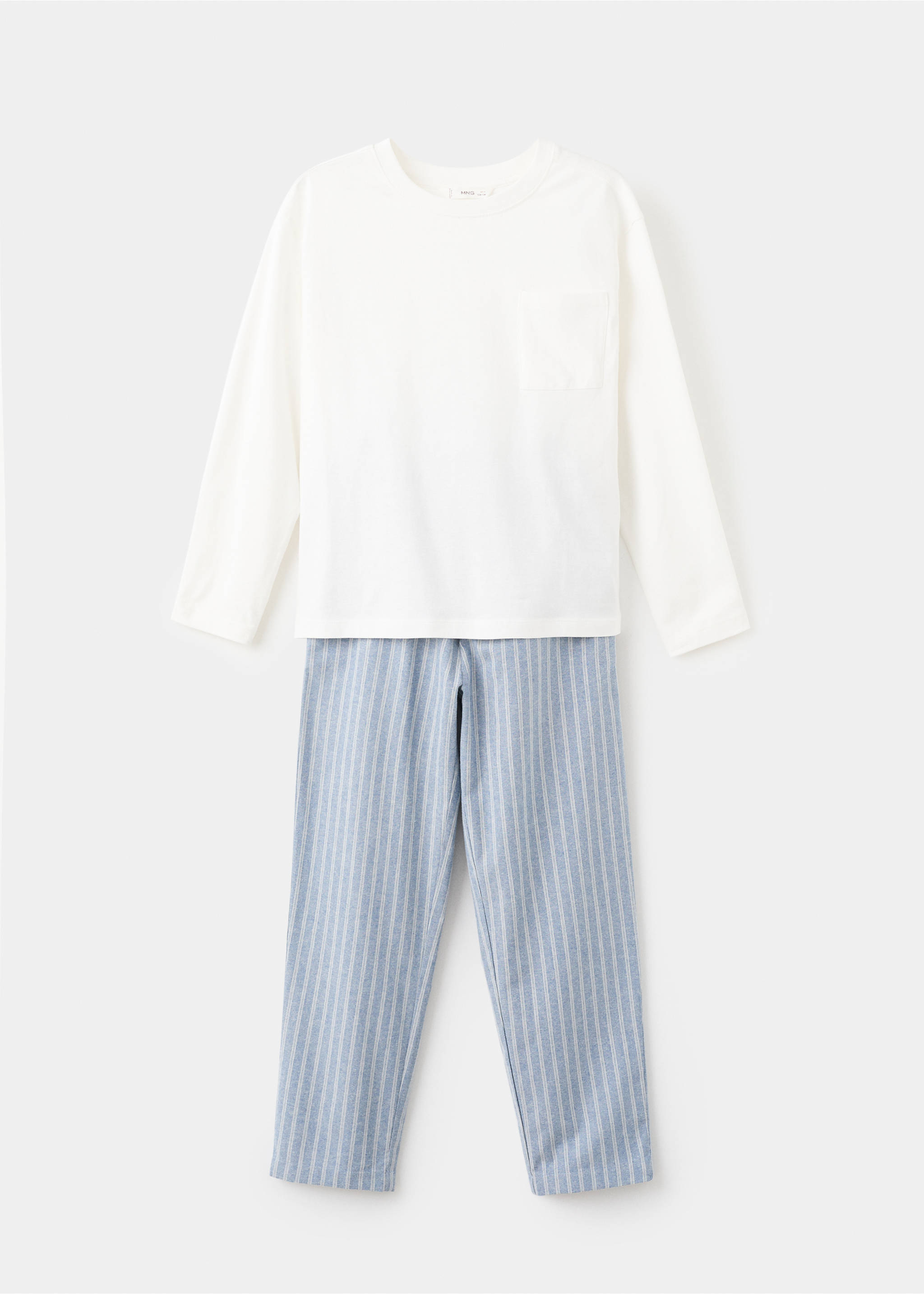 Striped long pyjamas - Article without model, Blue. Ref: 17097126-00.