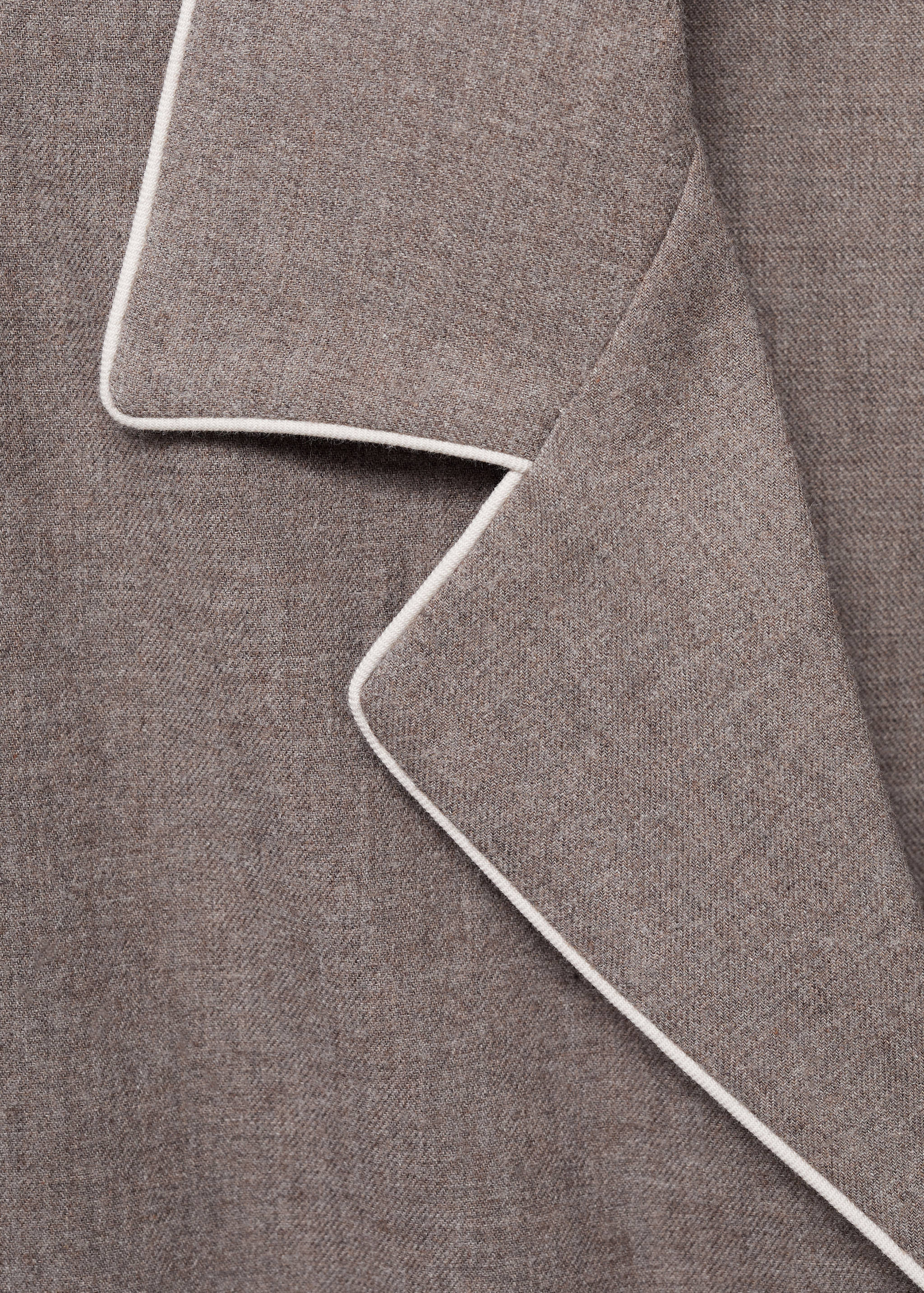 Cotton flannel shirt with contrasting piping - Details of the article 8