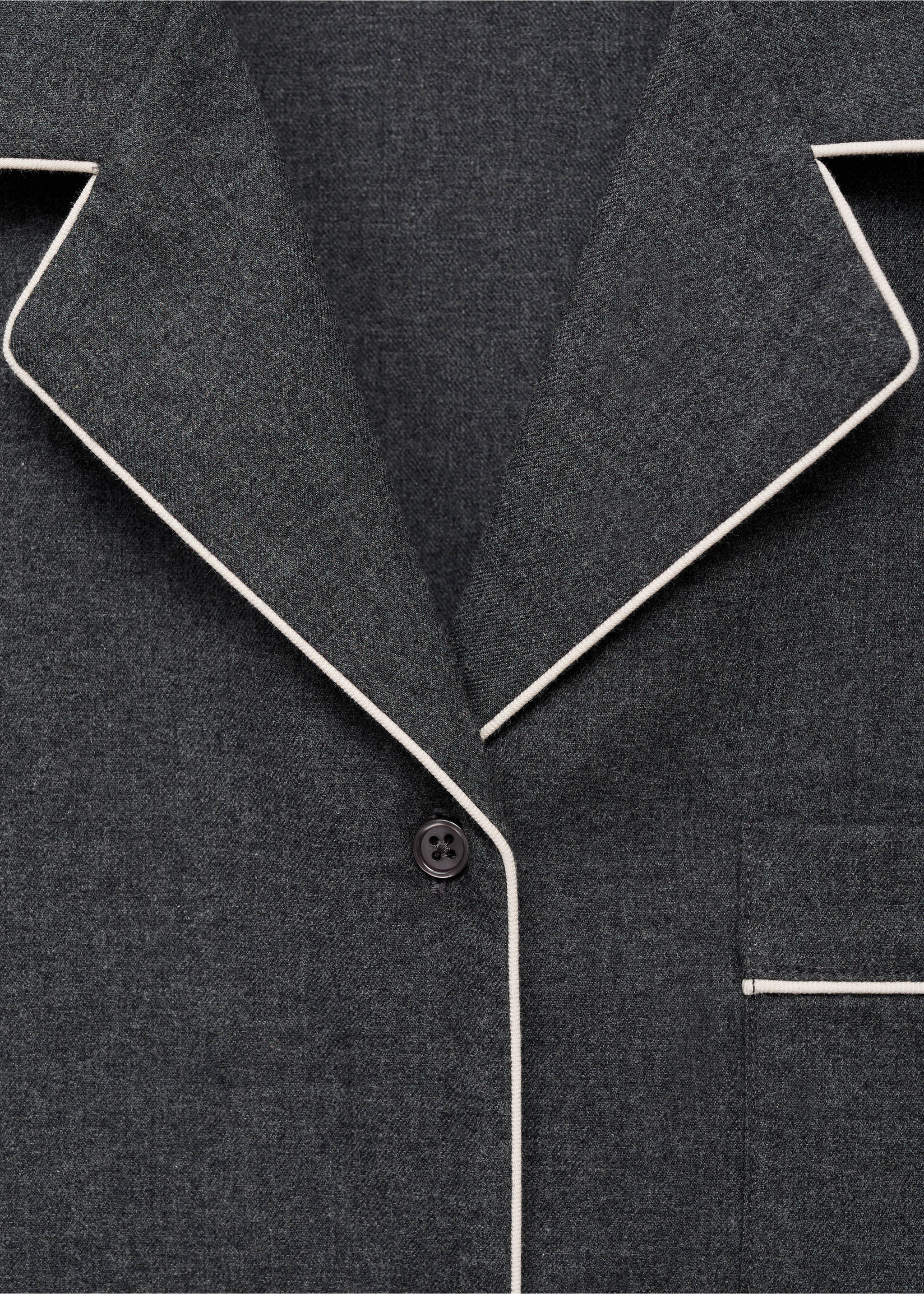 Camisa algodón franela vivo contratono - Detalle del artículo 0, Gris antracita. Ref: 17097127-00.