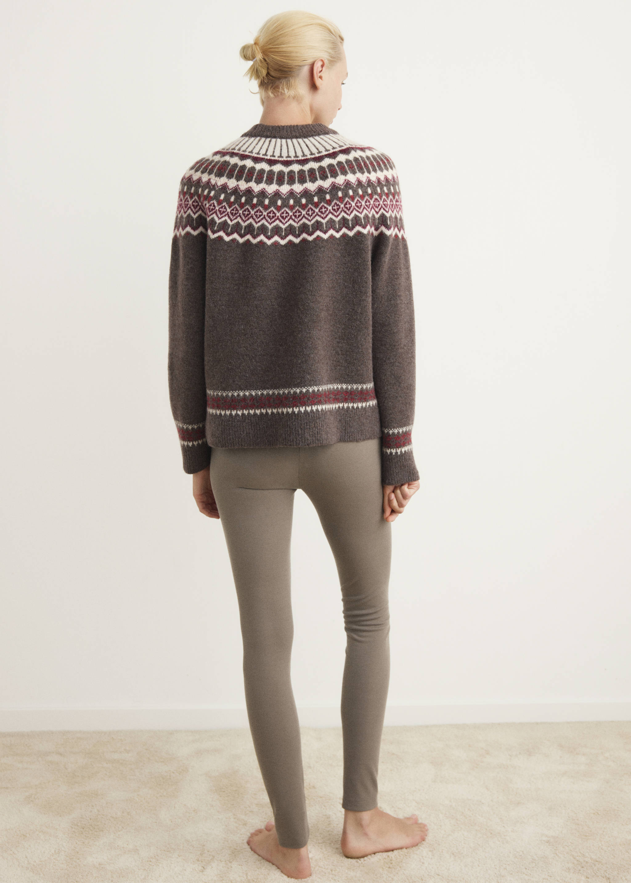 Jacquard crew-neck sweater - Reverse of the article