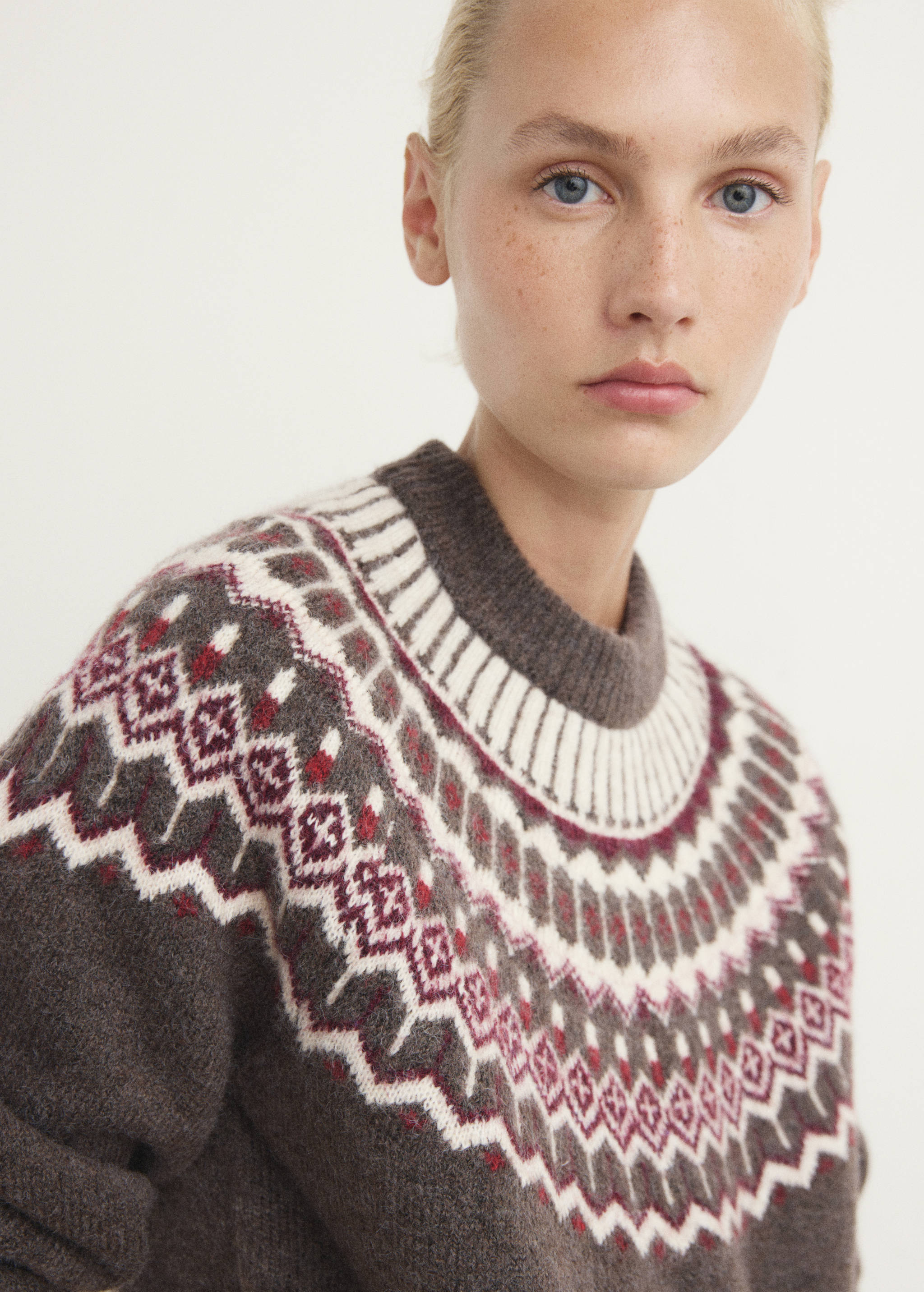 Jacquard crew-neck sweater - Details of the article 1