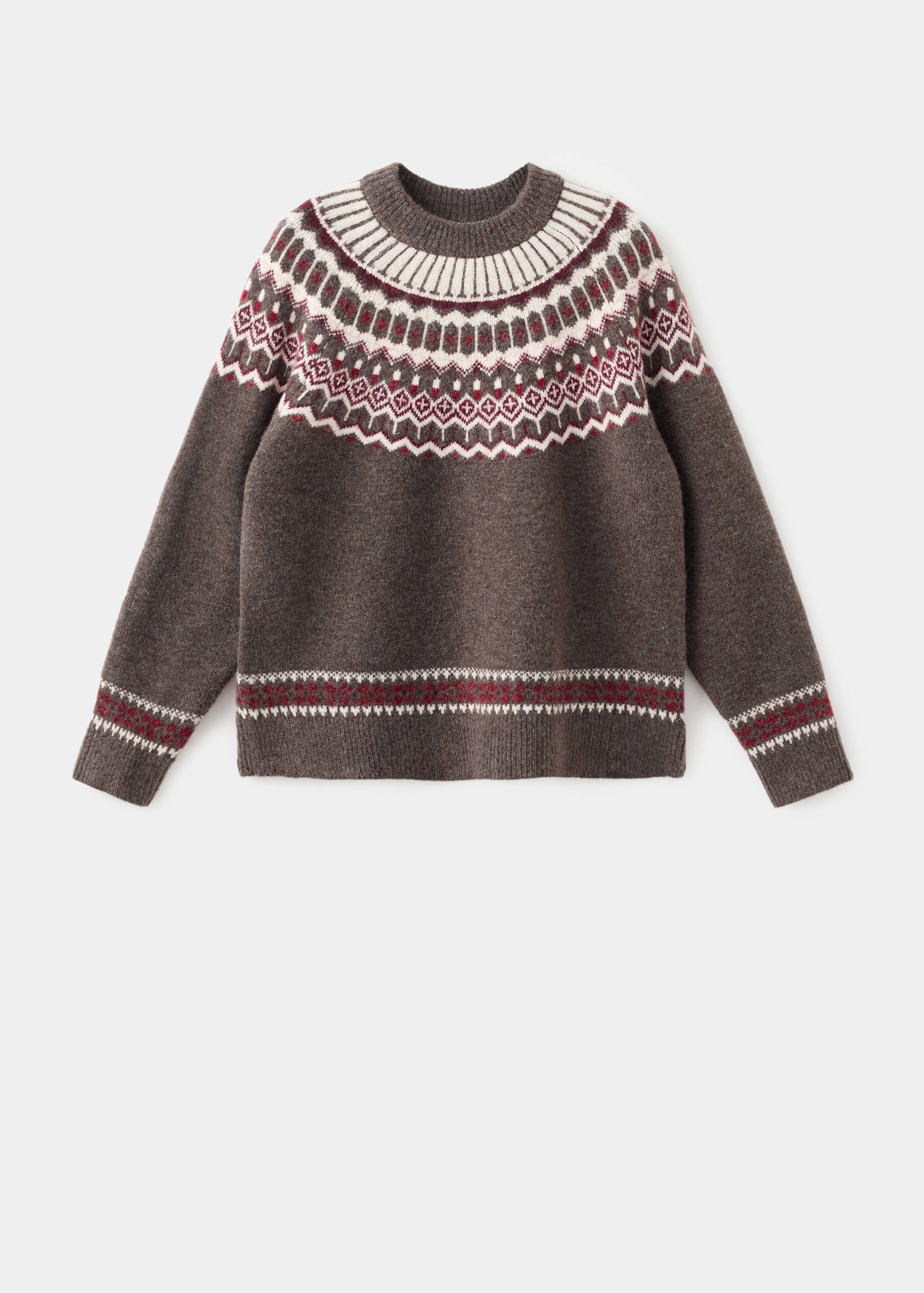 Jacquard crew-neck sweater - Article without model