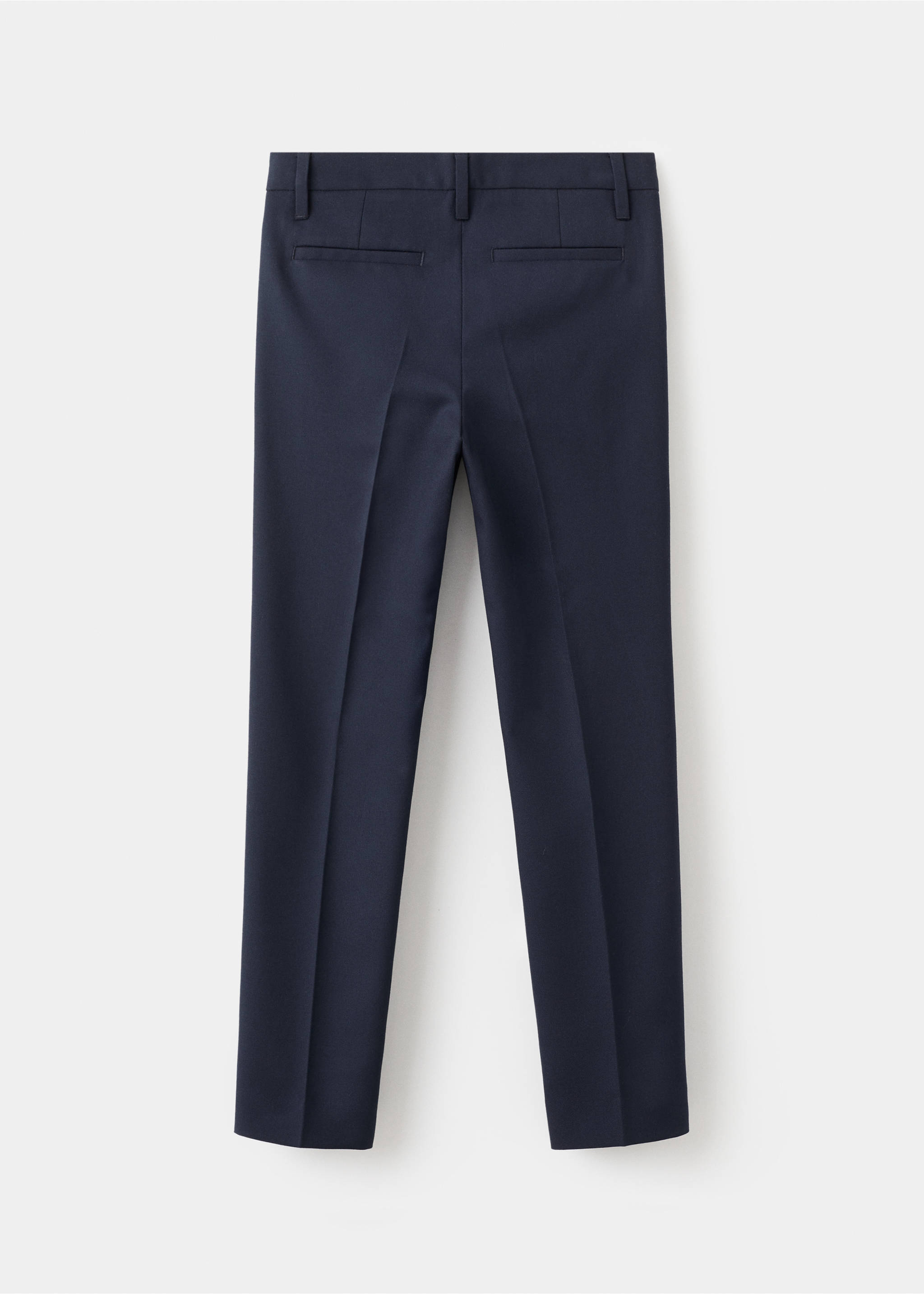 Pantalón recto traje - Reverso del artículo, Azul marino oscuro. Ref: 17097759-00.